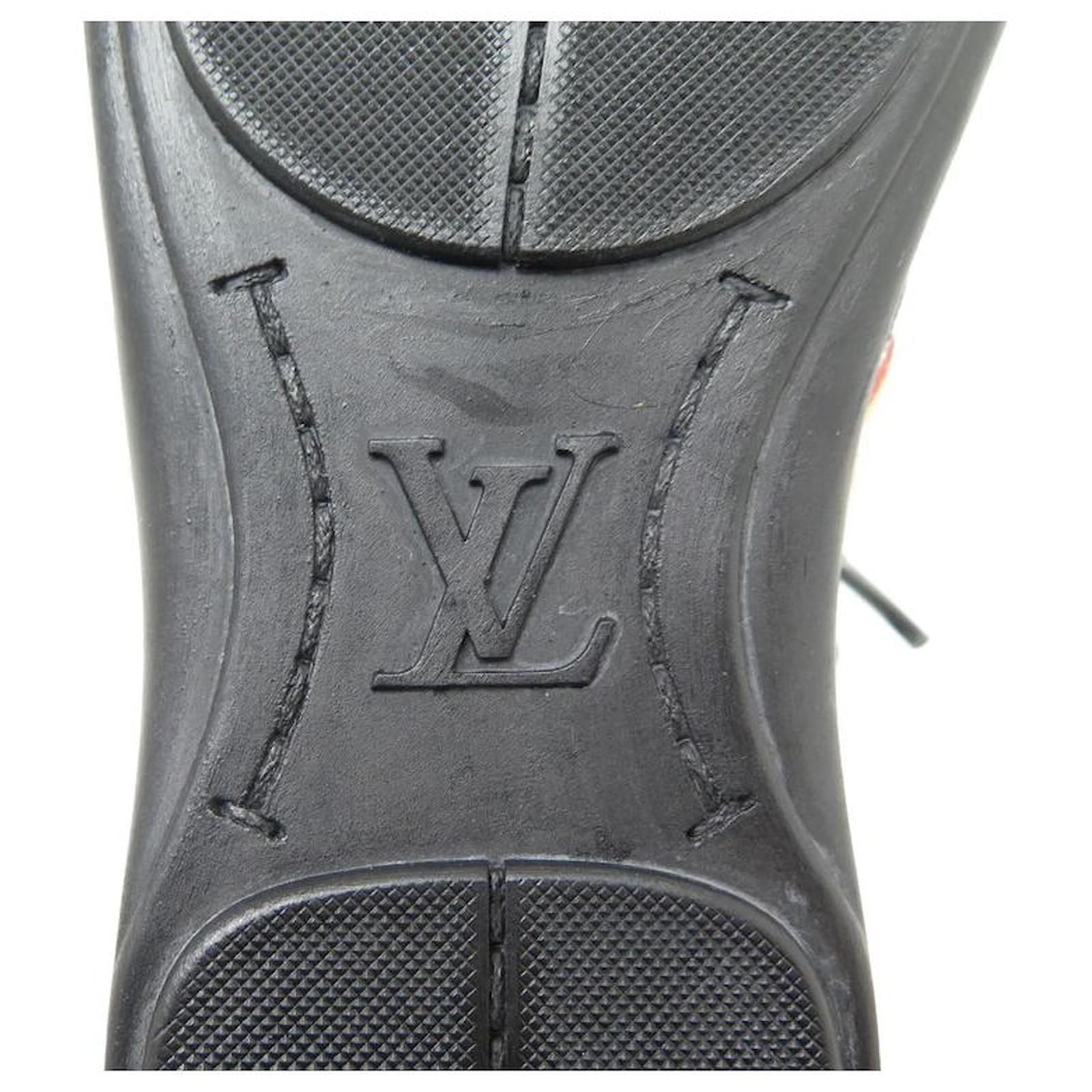LOUIS VUITTON TRAINER SNEAKERS 37 LEATHER PERFORATED SNEAKERS SHOES Black  ref.902362 - Joli Closet