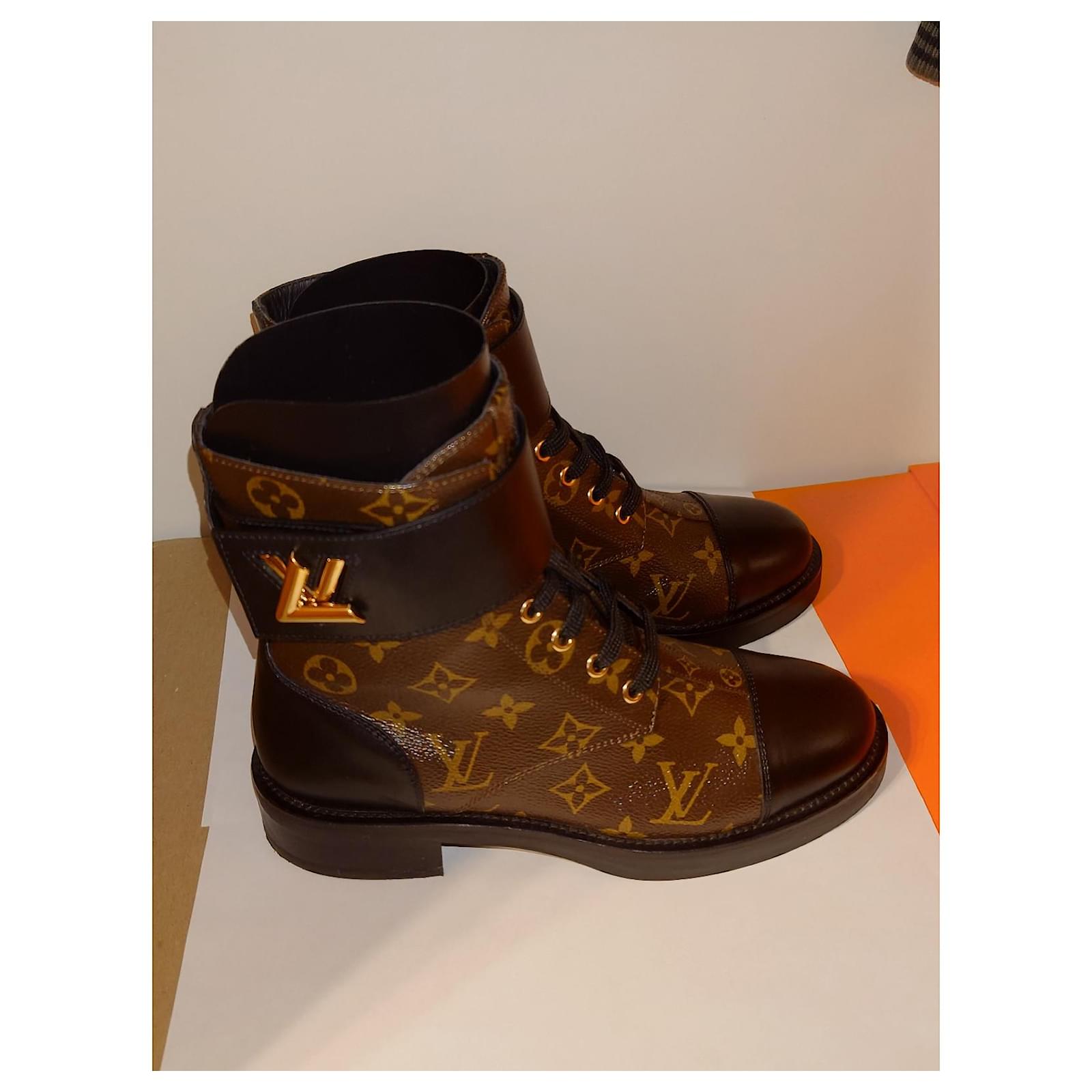 Louis Vuitton Wonderland Ranger Canvas Monogram Brown Ankle Boot