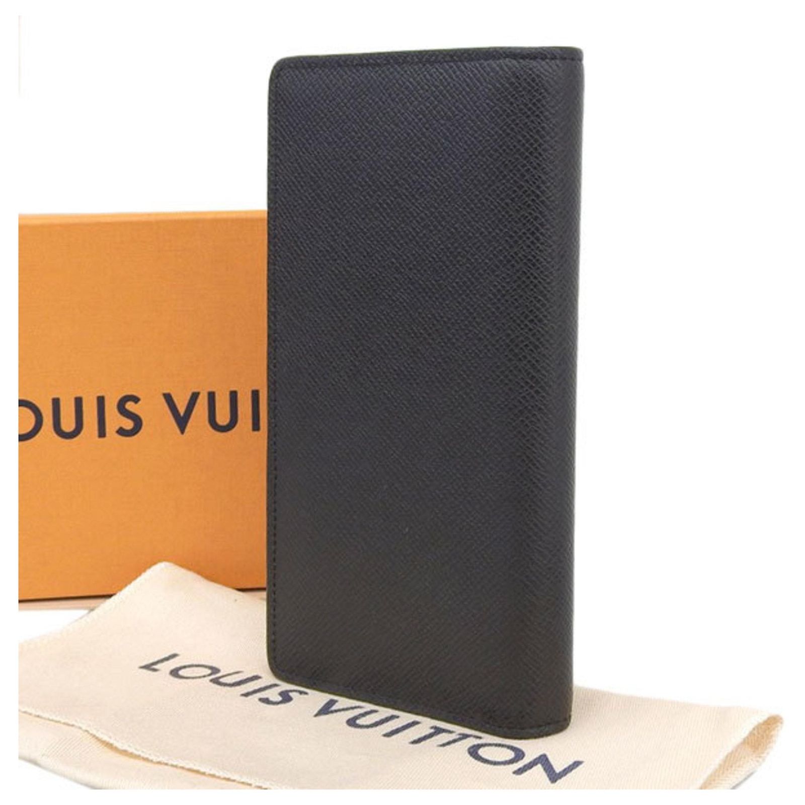 Louis Brazza Louis Vuitton Portefeuille Brazza Black Leather ref.903299 - Joli Closet