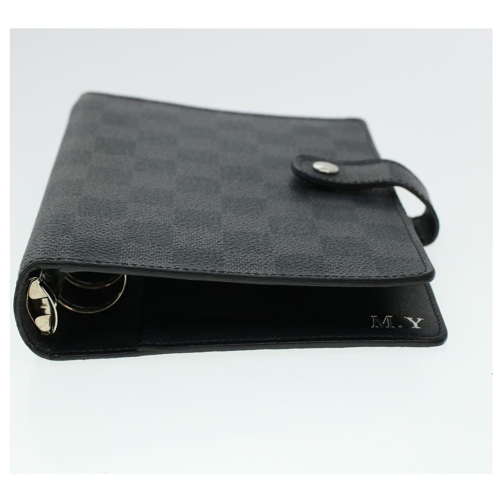 LOUIS VUITTON Damier Graphite Agenda MM Day Planner Cover  LOUIS VUITTON Damier Graphite Agenda MM Day Planner Cover main image 0