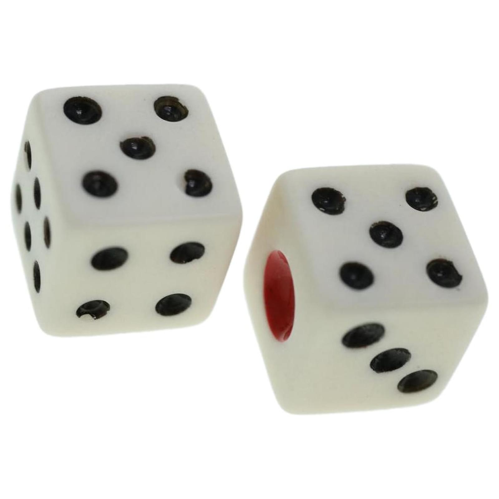 Authentic Louis Vuitton Metal Silver Cube Game Dice Auth LV