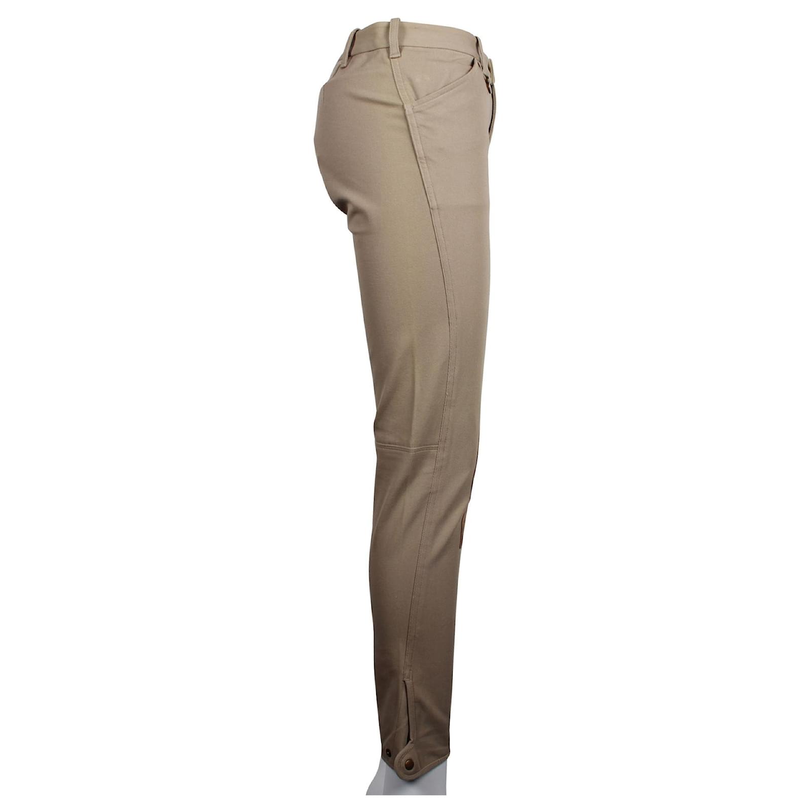 Pantalon d'équitation kaki style jodhpurs équestre culotte d