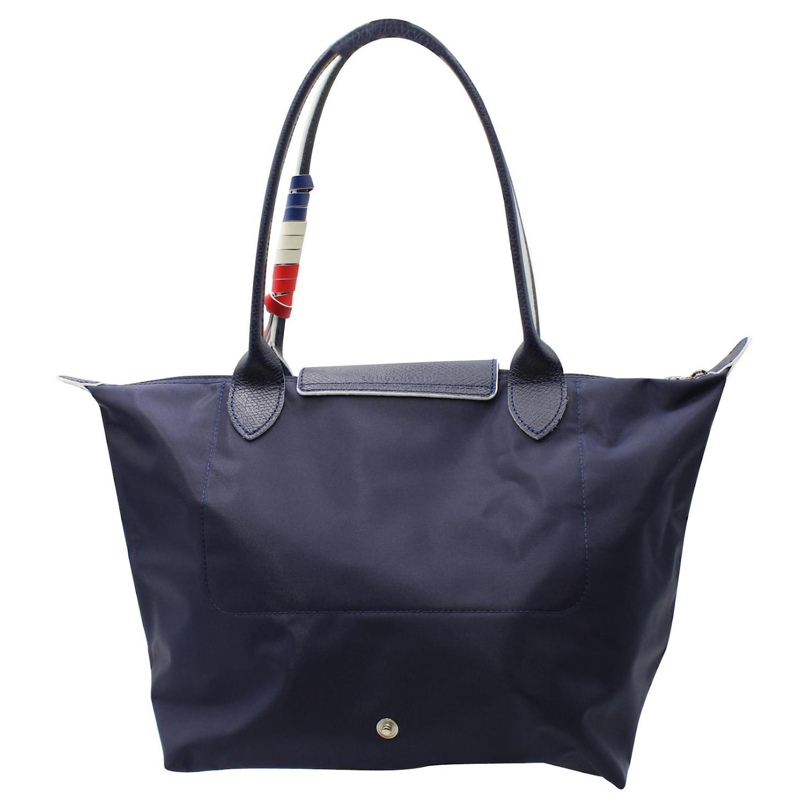 Longchamp Navy Le Pliage Tres Paris Tote Blue Navy blue Nylon ref