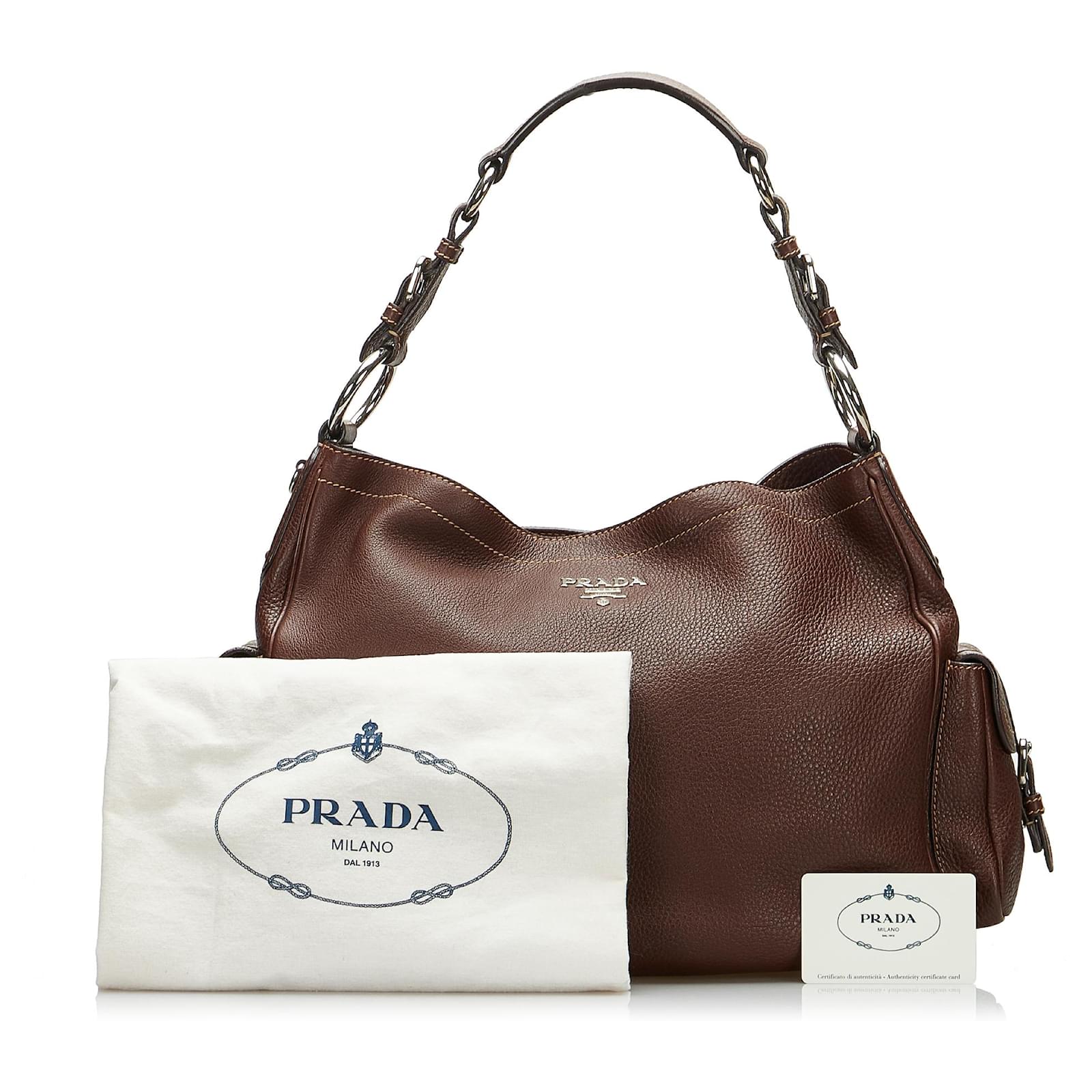 Prada Pre-owned Daino Small Flap Crossbody Bag - Red