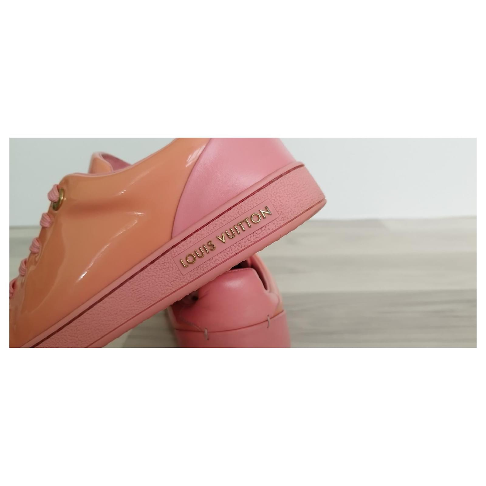 Louis Vuitton Monogram Pattern Leather Sneakers w/ Tags - Orange Sneakers,  Shoes - LOU790647