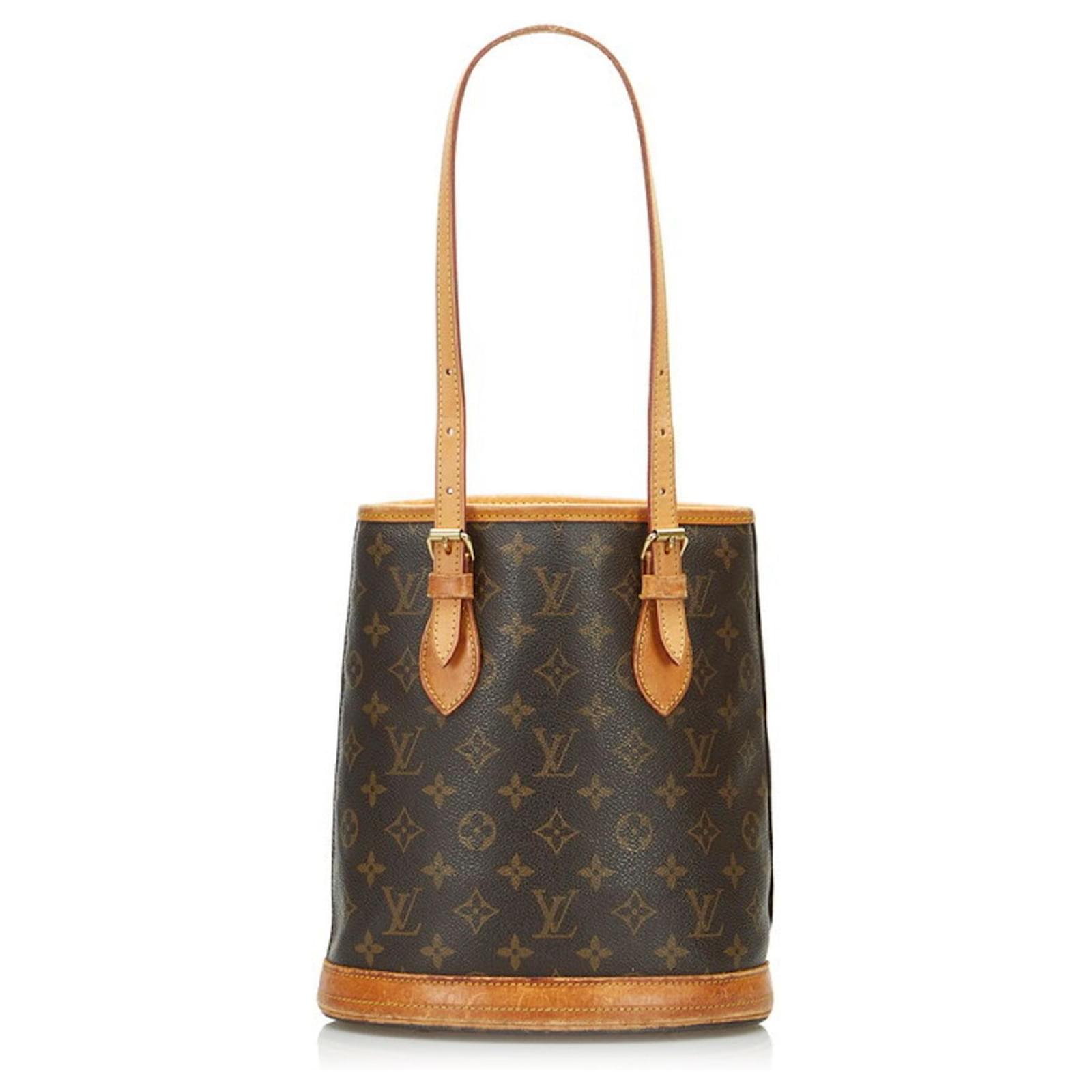 Louis Vuitton Neo drawstring bucket bag Brown Leather Cloth ref