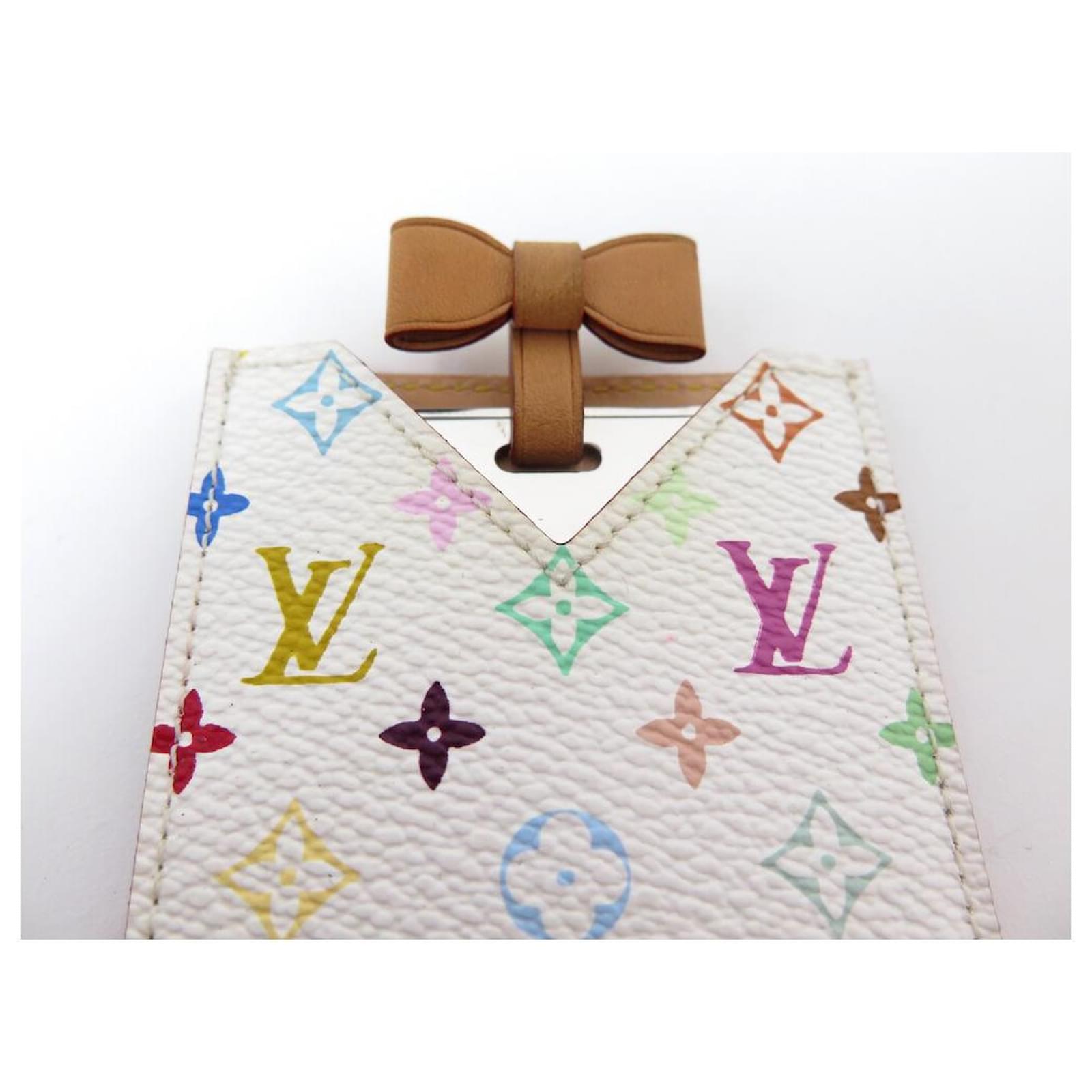 LOUIS VUITTON Etui Compact Mirror Monogram Multi-Color White