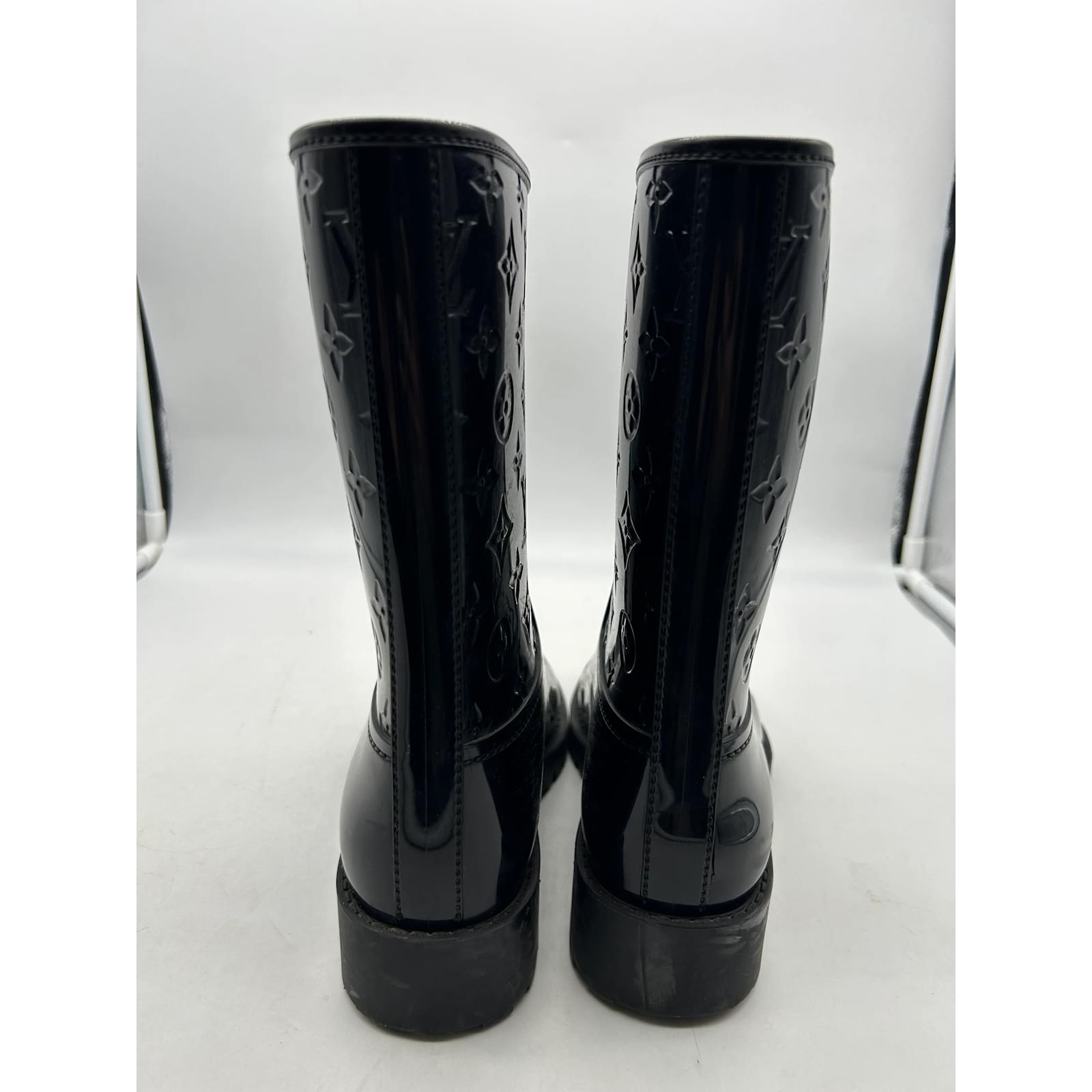 LOUIS VUITTON Boots T.EU 36 rubber Black ref.910021 - Joli Closet