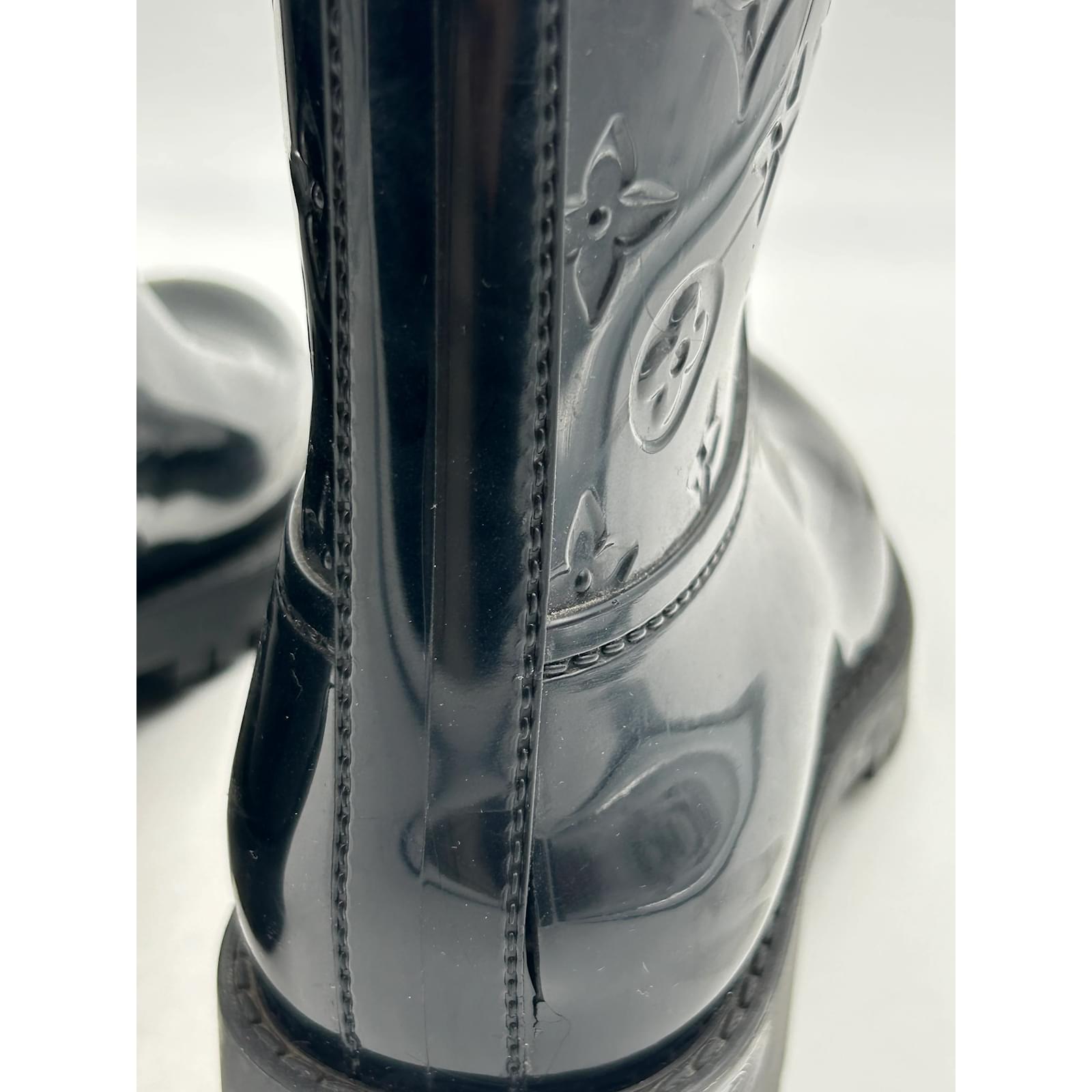 LOUIS VUITTON Boots T.EU 36 rubber Black ref.910021 - Joli Closet