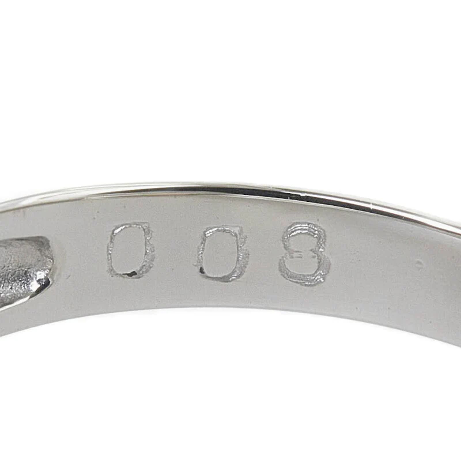 Bague Opale Naturelle Et Diamants - Platine 900 - Taille US 5,75 - Occasion Excellent état - Bijou Ancien