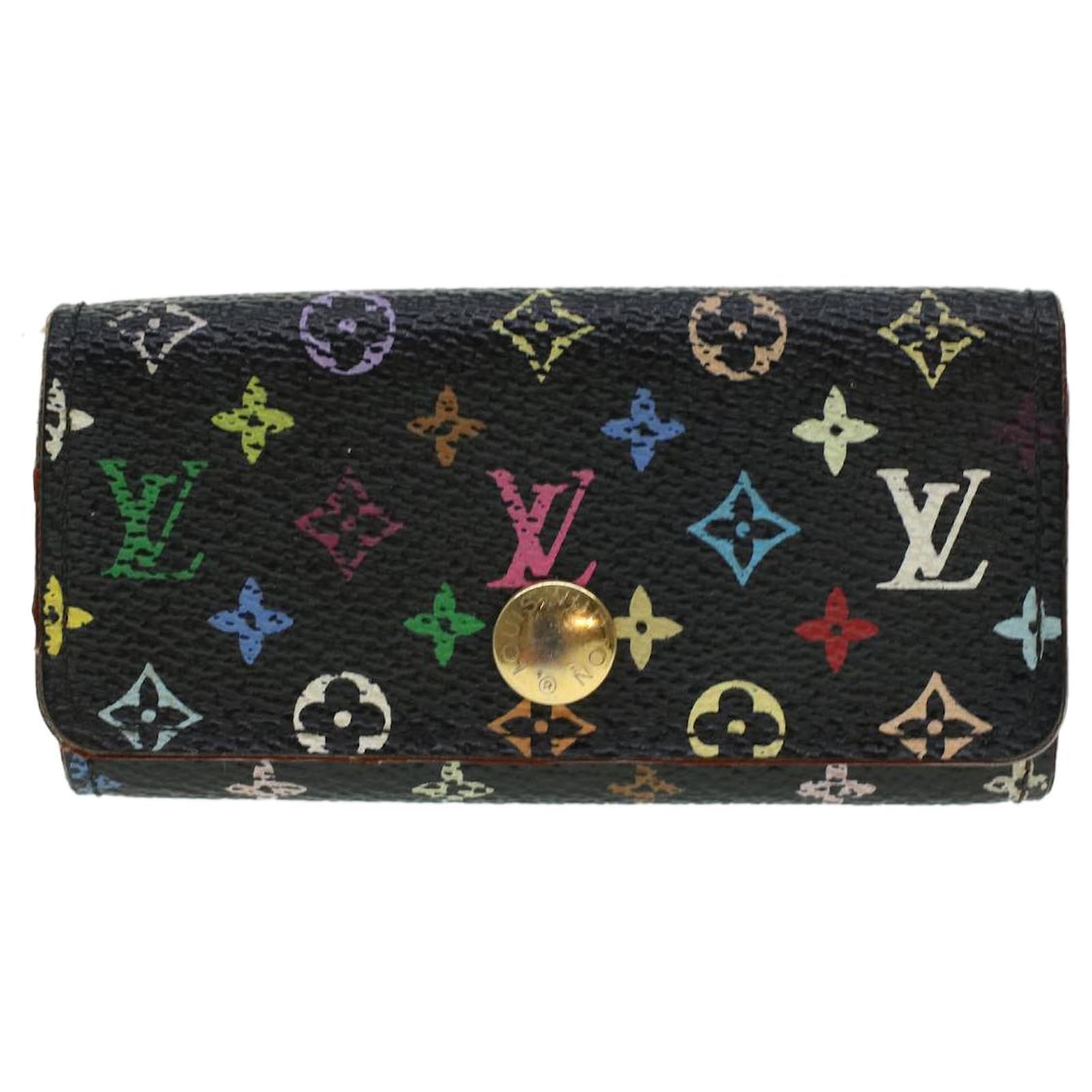 LOUIS VUITTON Multicles Multicolor Canvas 4 Key Holder Black