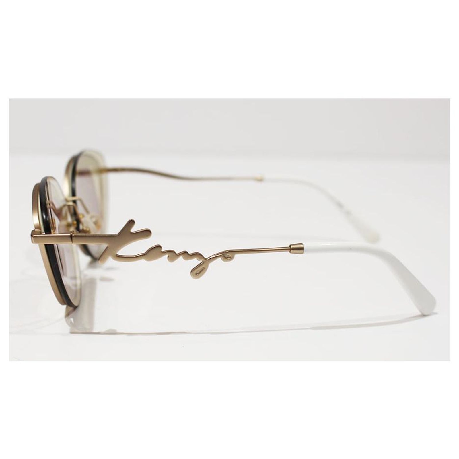 Kenzo White and Gold Sunglasses Kenzo Eyewear Men main image 2