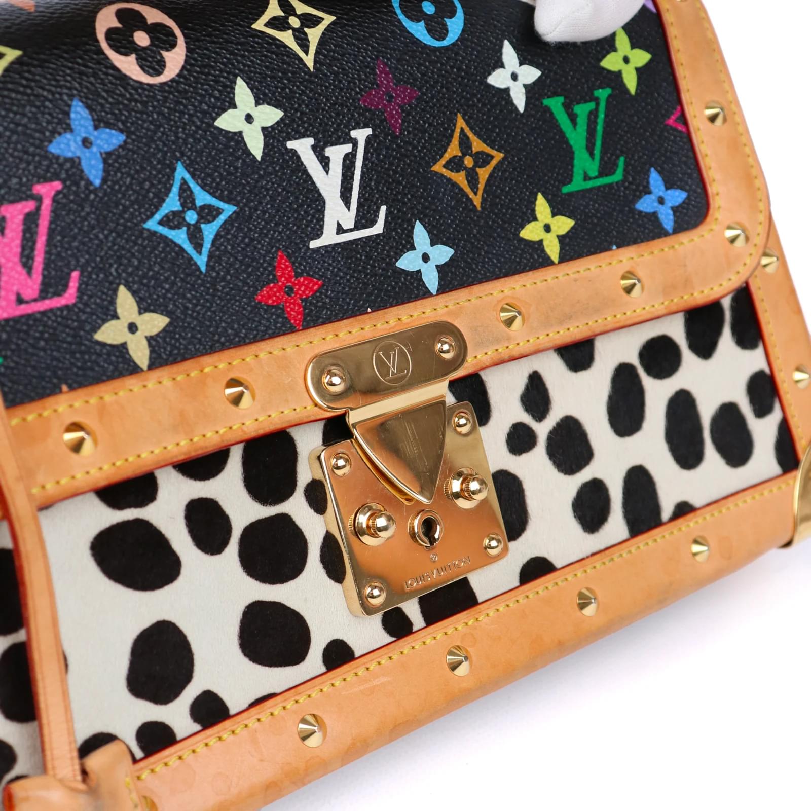 Takashi Murakami x Louis Vuitton Black Monogram Multicolore Dalmatian Sac Rabat