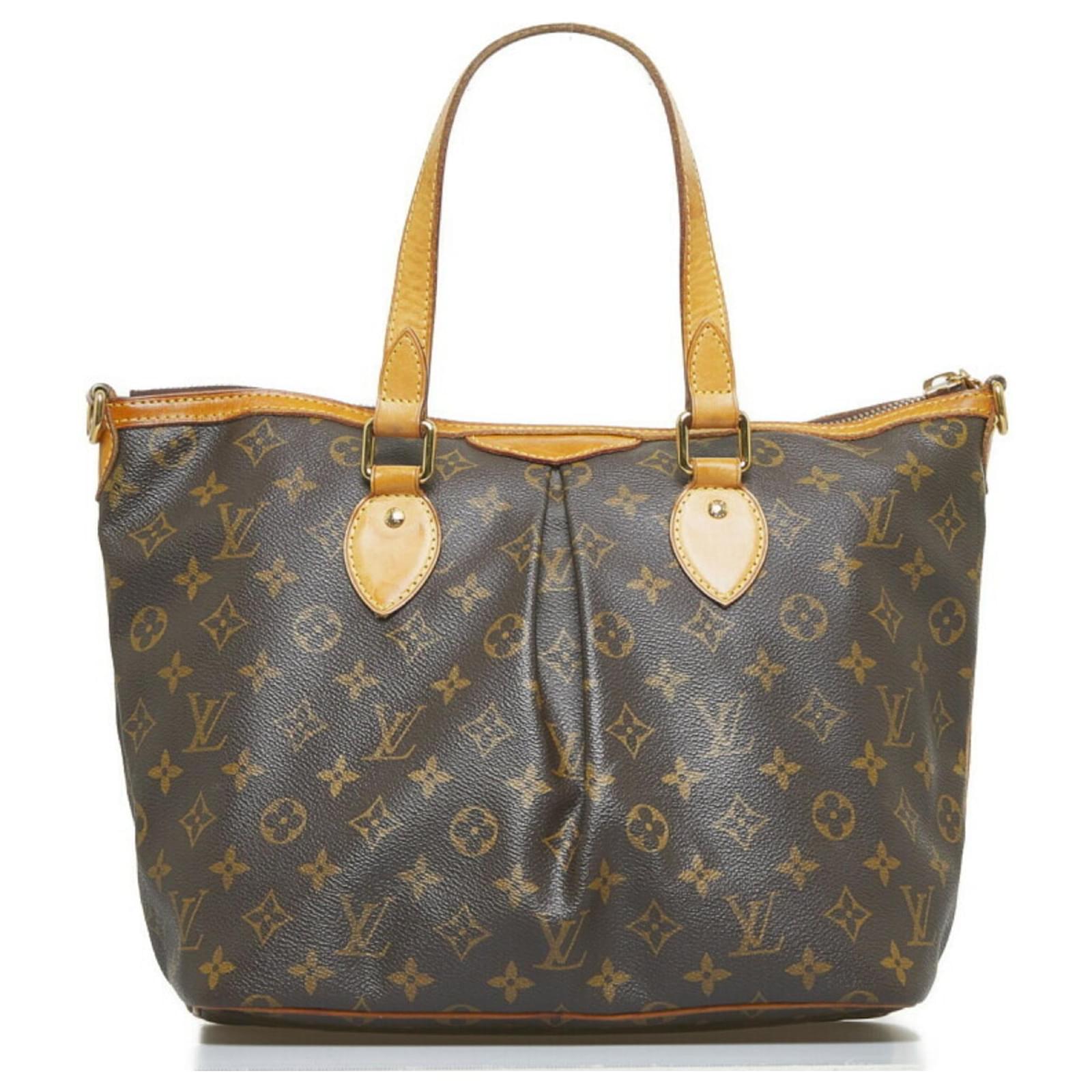 LOUIS VUITTON Donna Palermo Bag in Tela in Marrone