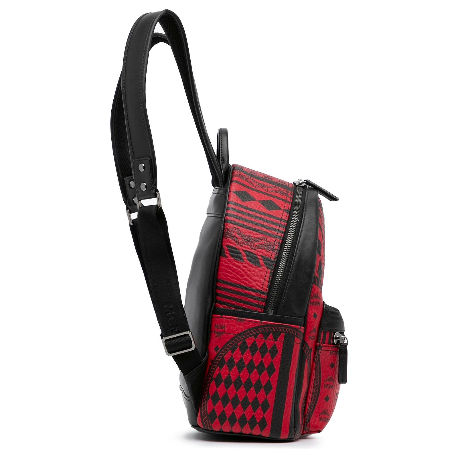 MCM Stark Small Backpack in Red Baroque Print MCM MCM Stark Baroque Print Backpack Munich Blue | Grailed main image 3