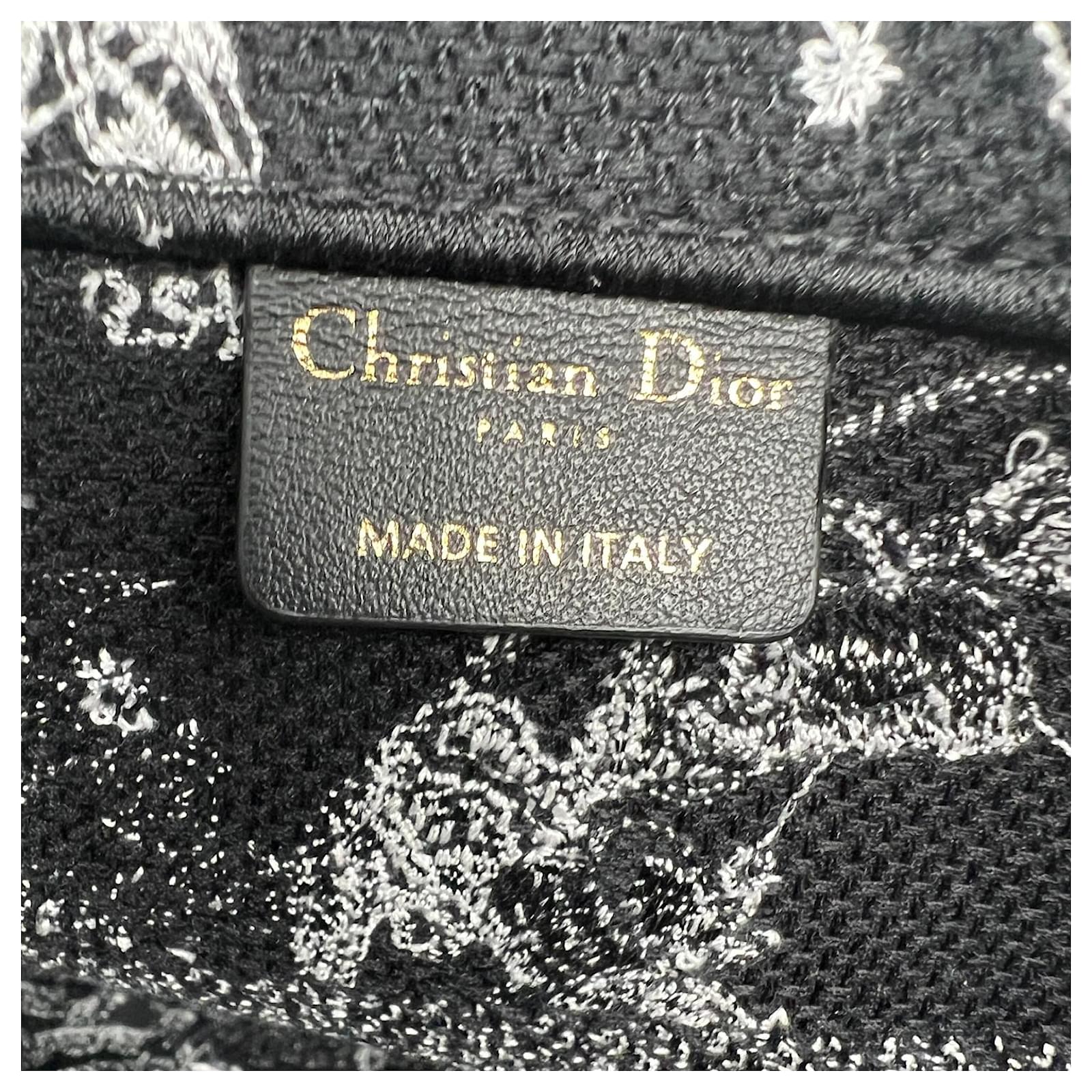 CHRISTIAN DIOR Canvas Zodiac Fantastico Embroidered Medium Book Tote Black  Multicolor 1219924