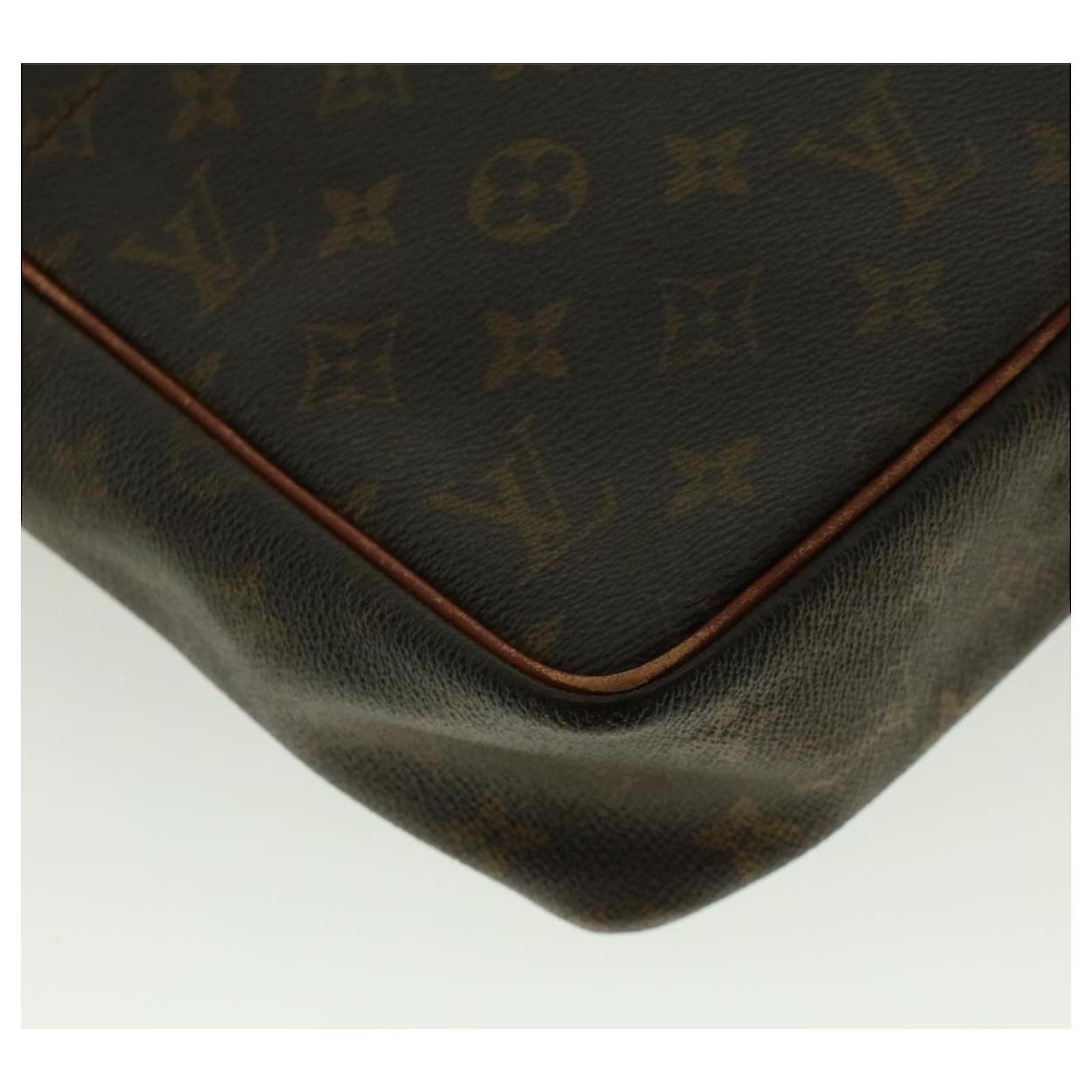 Louis Vuitton Monogram Sac Plat Hand Bag M51140 LV Auth 42214