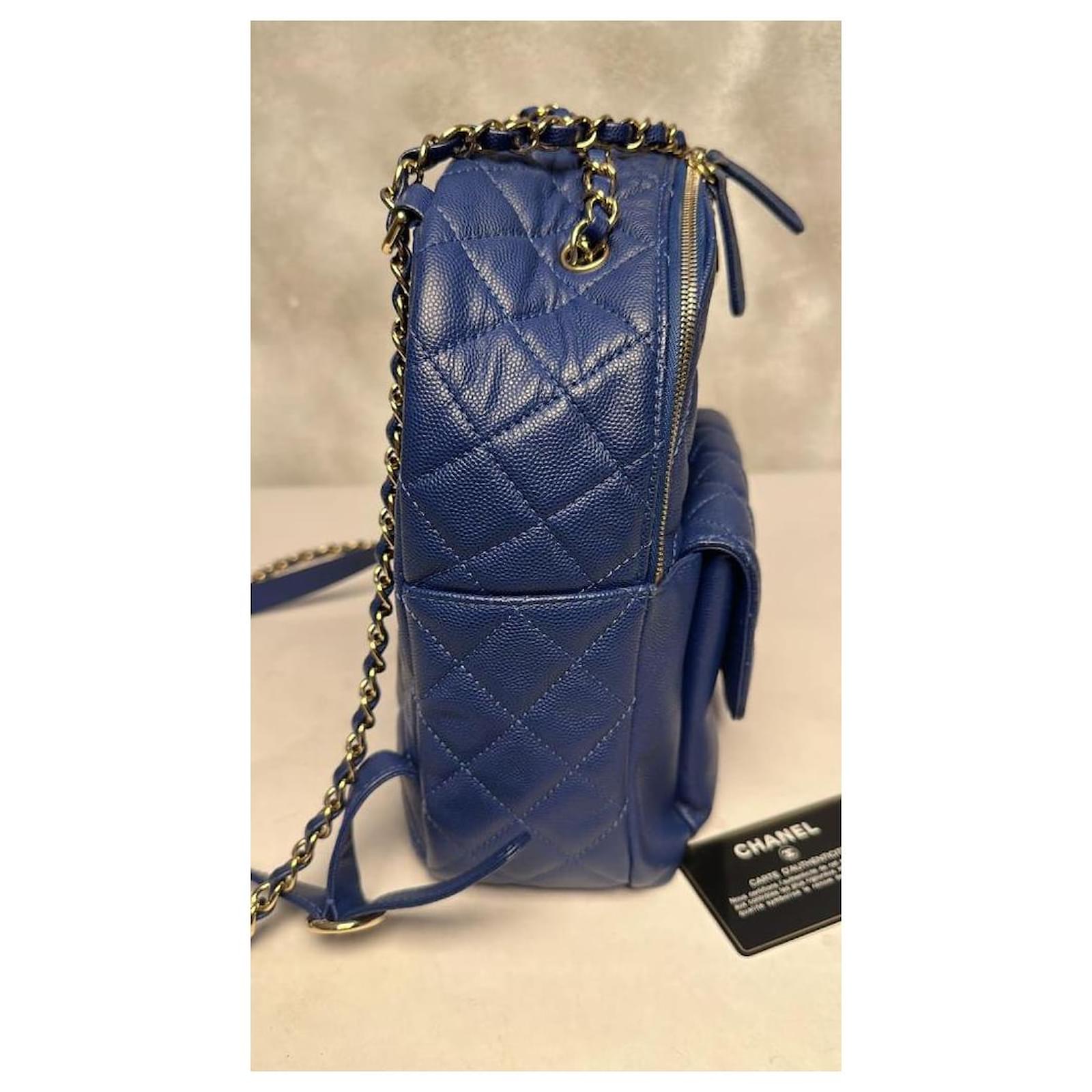 Chanel CC Day Backpack 19C, 2019 Cruise Resort Royal Blue Caviar Quilted  Leather Mini Backpack ref.914604 - Joli Closet