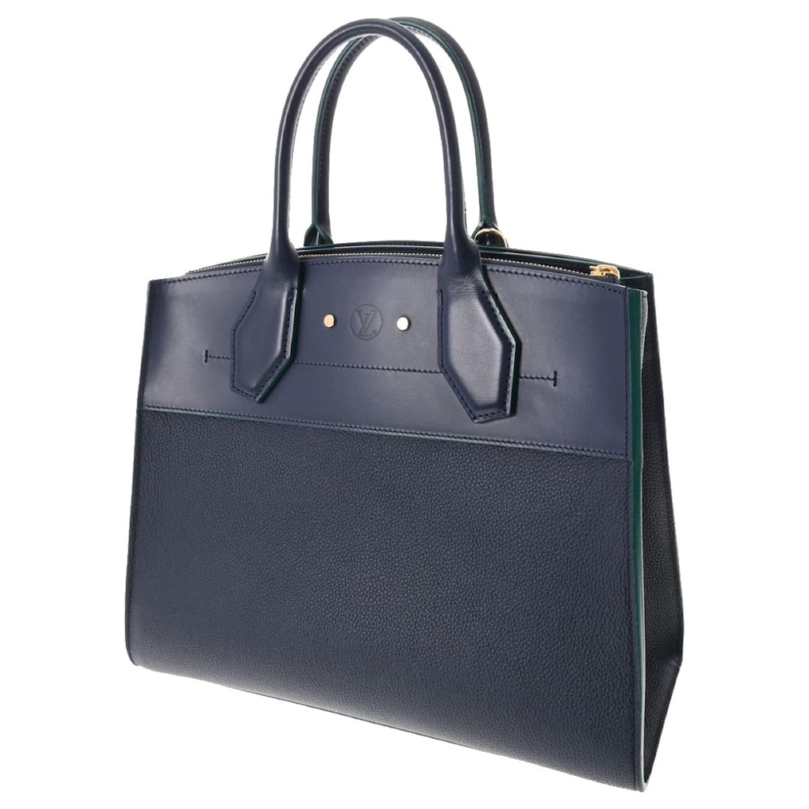 Louis Vuitton City Steamer Navy blue Leather ref.914995 - Joli Closet