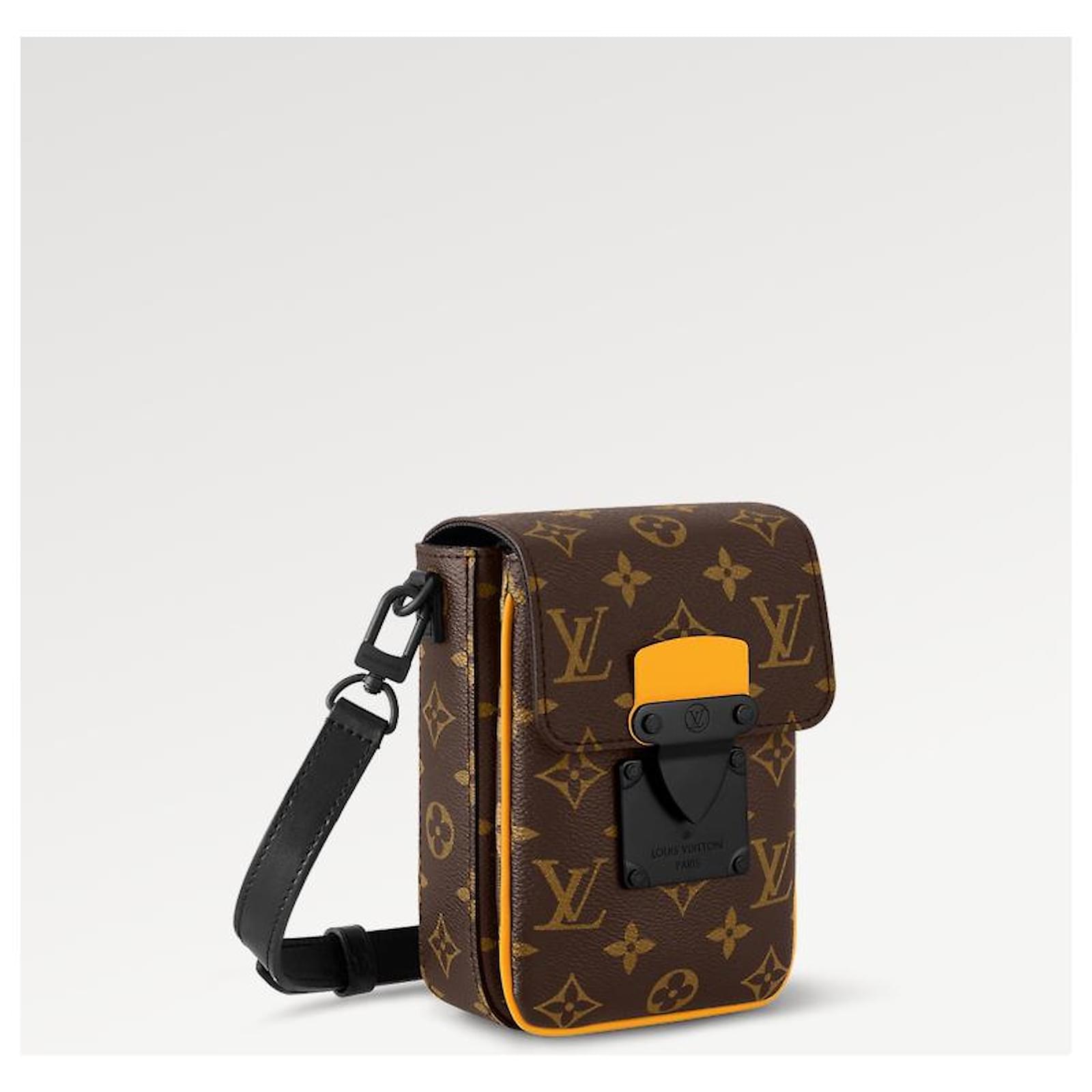 S-Lock Vertical wearable wallet Monogram Macassar Canvas - Bags