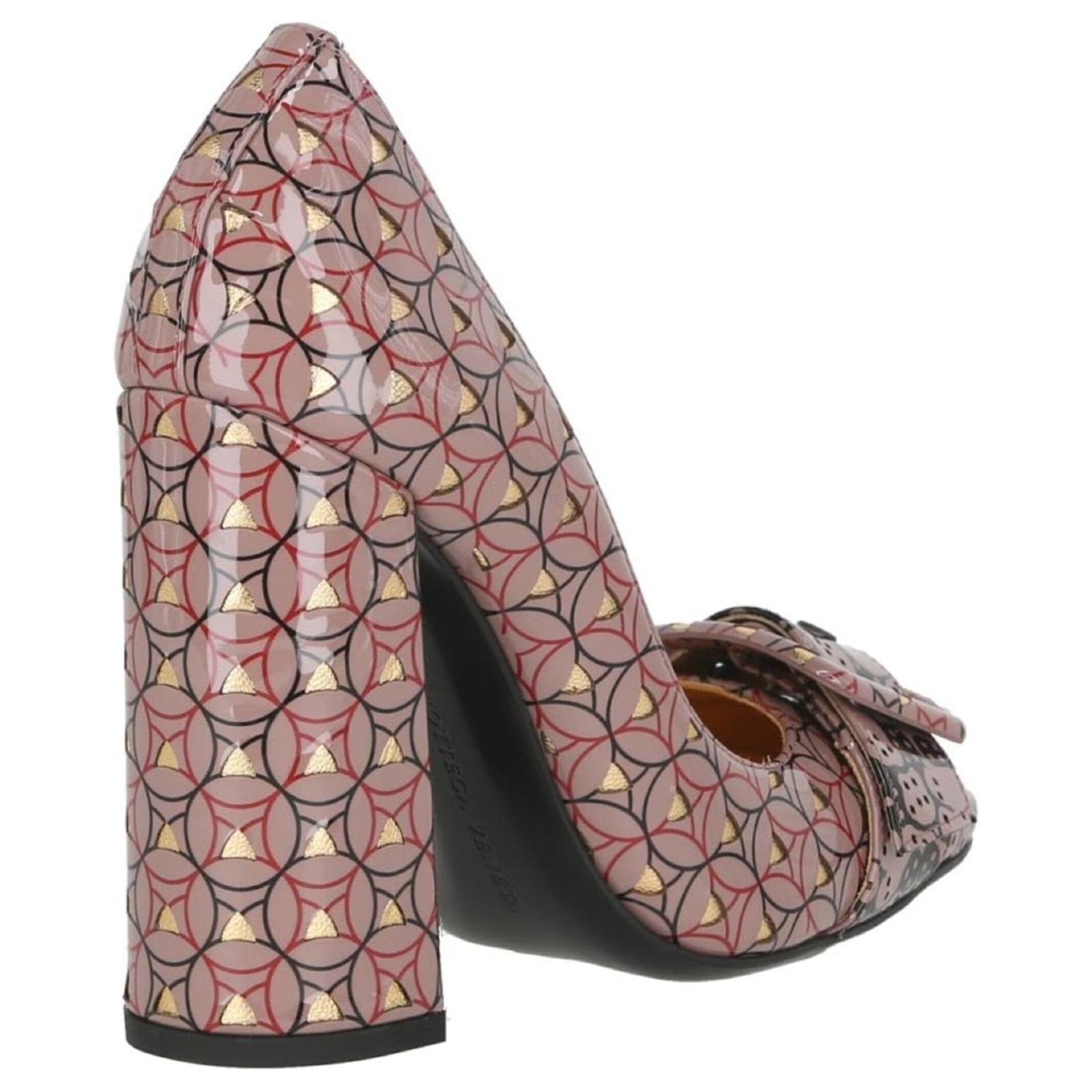 Bottega Veneta Geo-Print Pumps Multiple colors Leather Pony  display picture 1