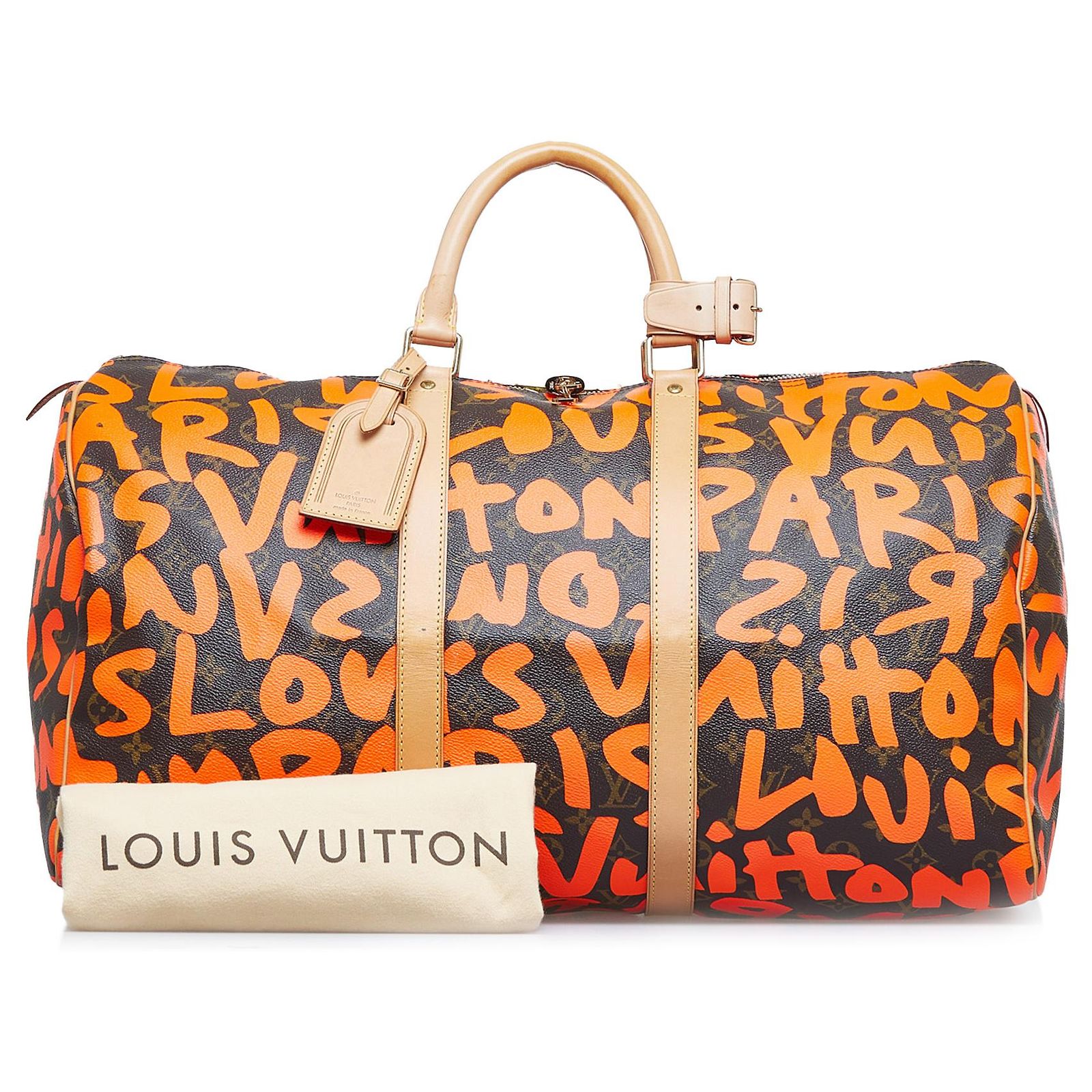 Louis Vuitton Orange x Stephen Sprouse Monogram Graffiti Keepall