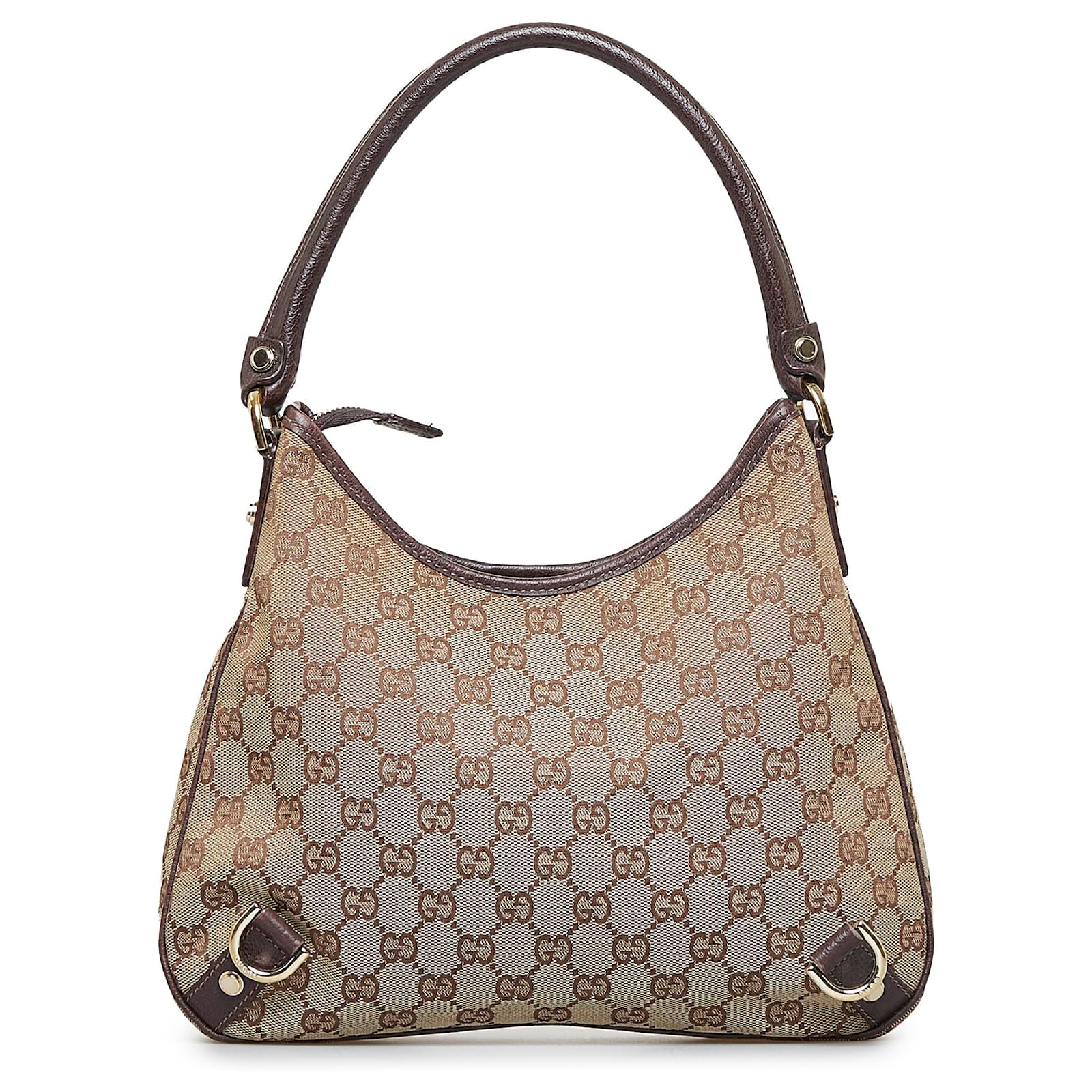 Gucci Abbey D-ring Shoulder Bag N Beige GG Guccissima Leather 