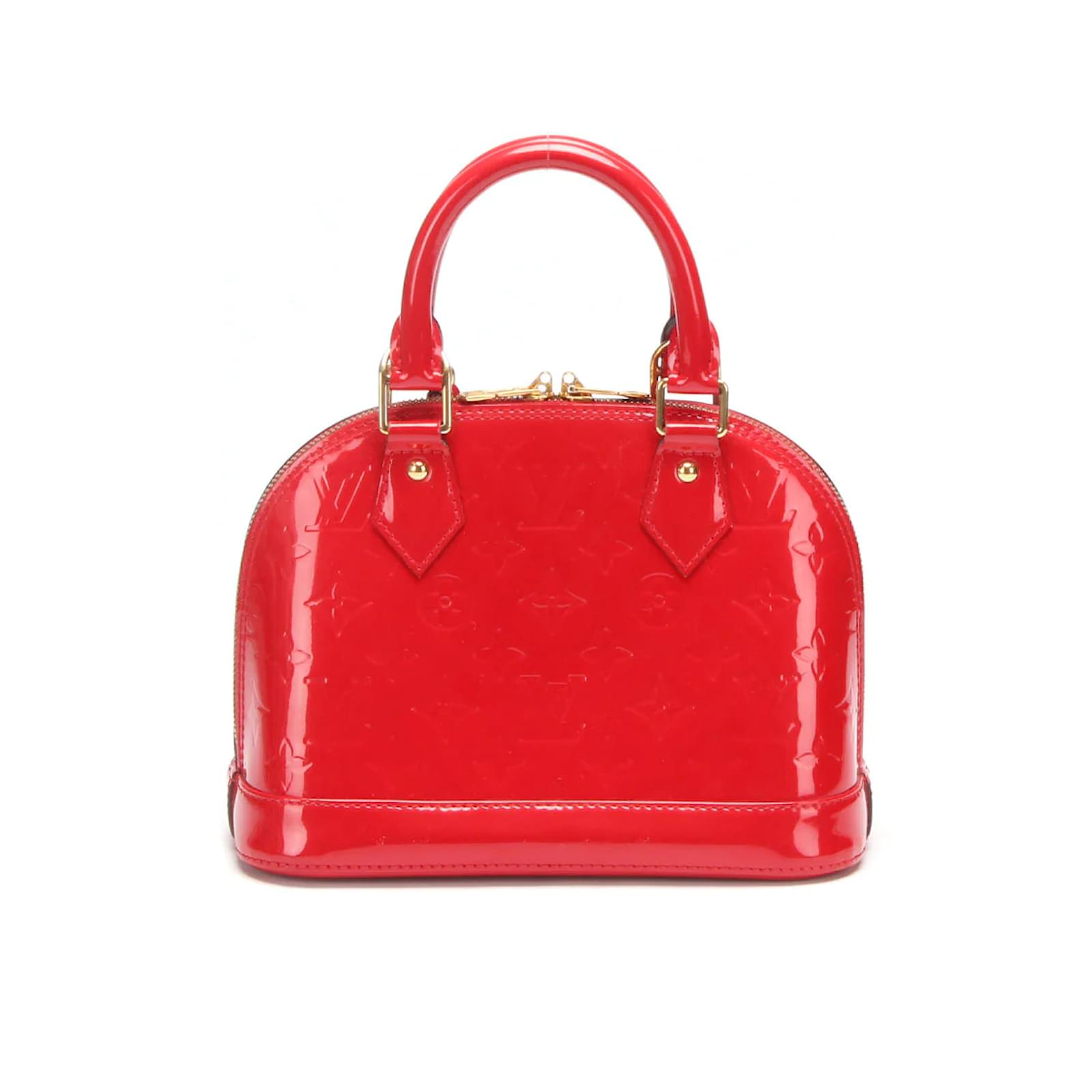 Louis Vuitton Monogram Vernis Alma BB Red Leather Patent leather ref.916696  - Joli Closet