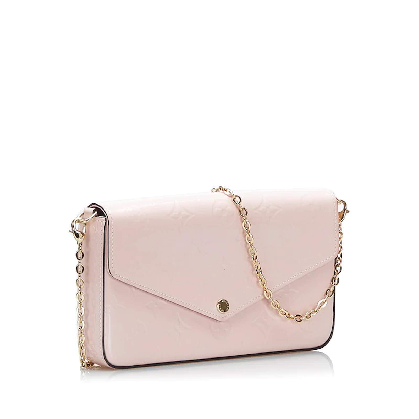 Louis Vuitton Monogram Vernis Pochette Felicie M64358 Pink Leather