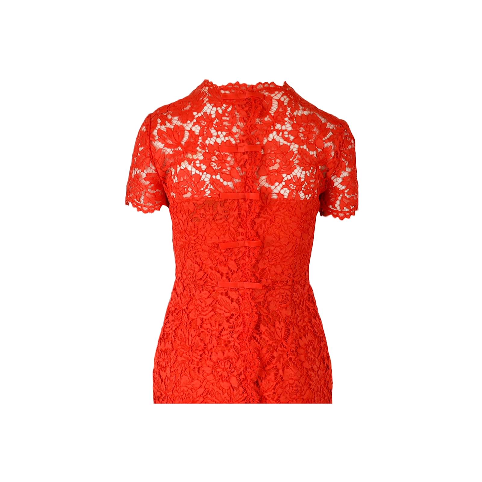 valentino lace dress red Valentino Lace Mini Dress w/ Tags - Red Dresses, Clothing - VAL447299