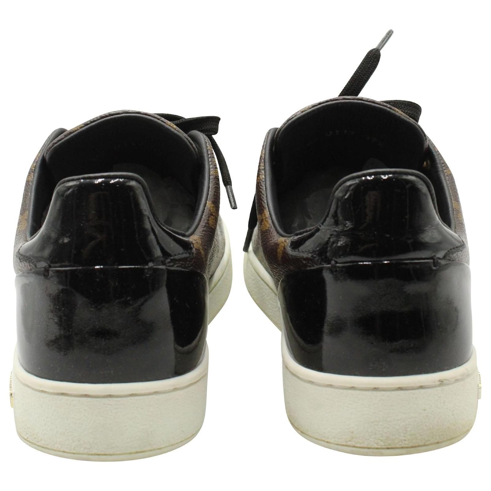 Louis Vuitton Women’s Frontrow Black Patent Leather Sneakers Size 40