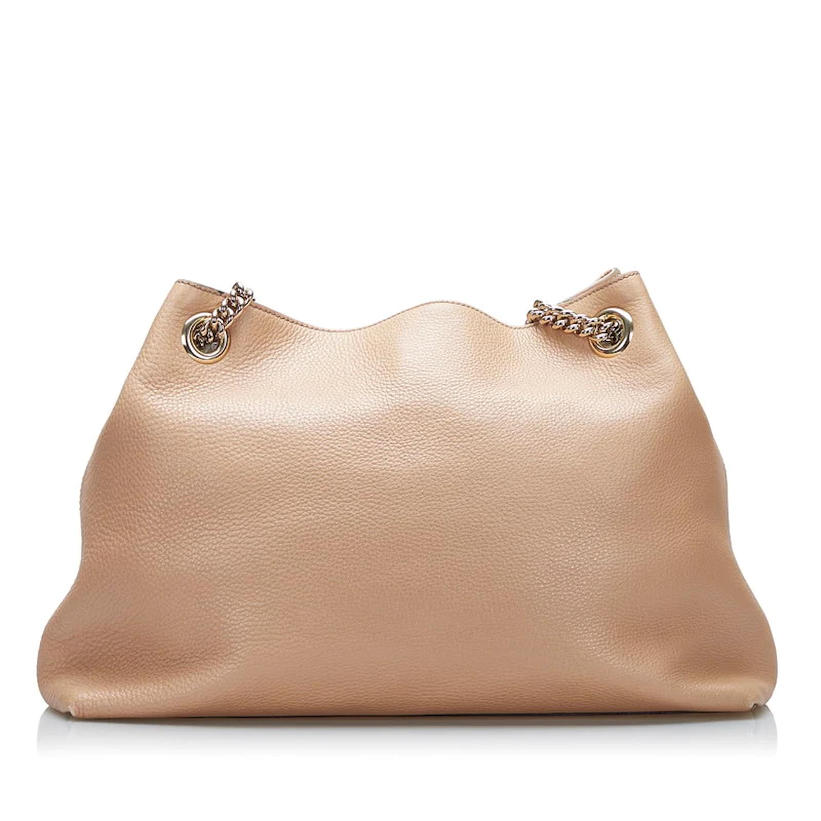 Gucci Soho Chain Shoulder Bag 308982 Brown Leather Pony