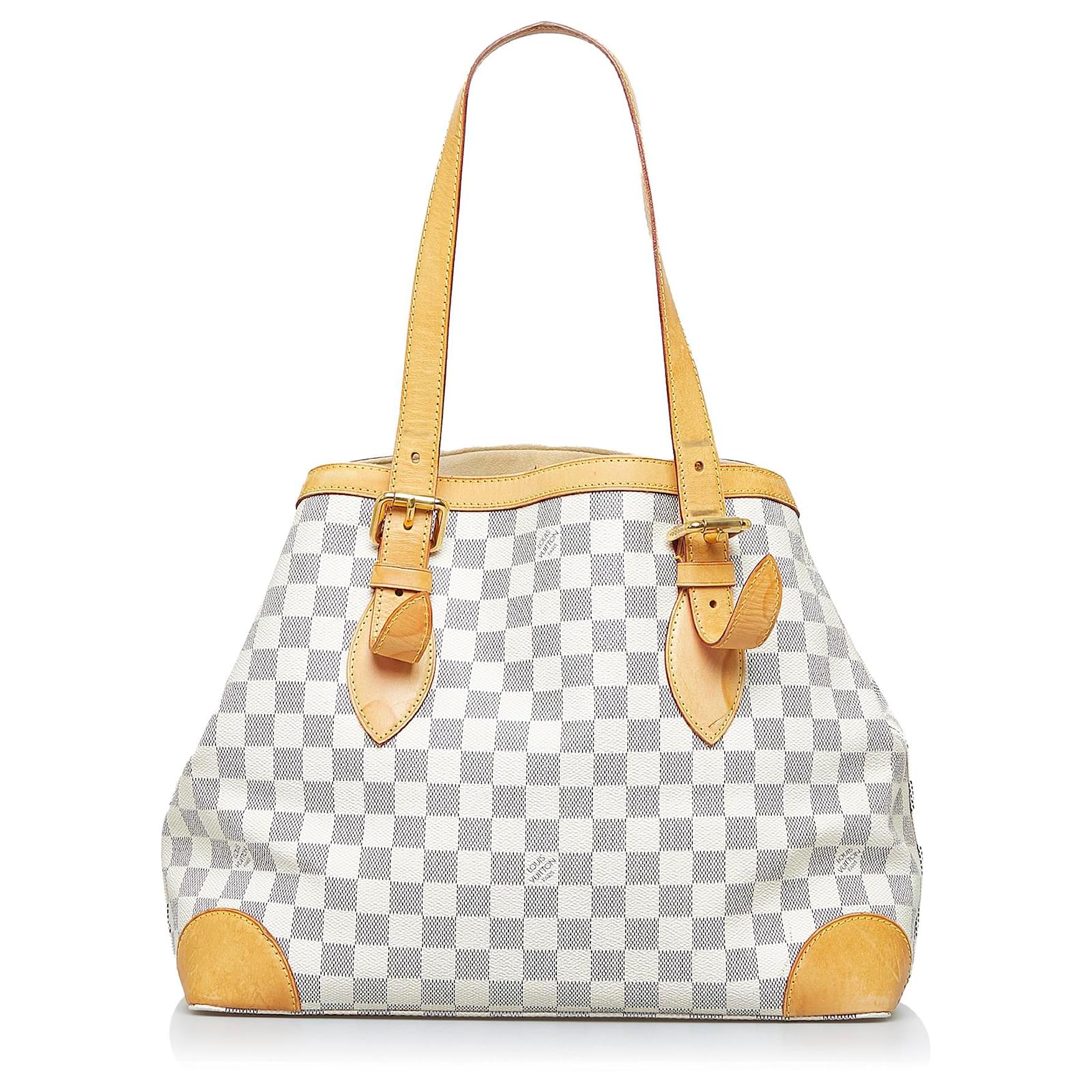 Authentic Louis Vuitton Damier Azur Hampstead MM Tote Bag N51206