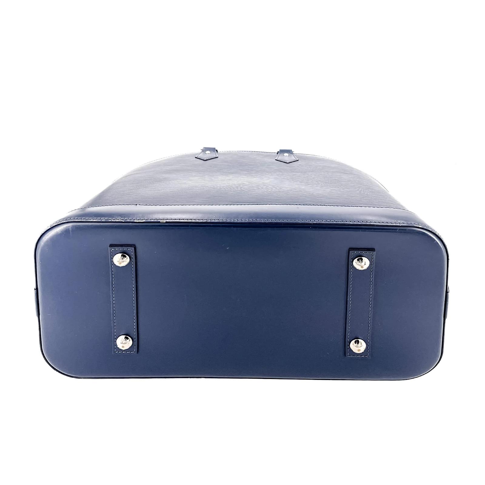Louis Vuitton Alma MM Epi Leather Blue Indigo Bag Navy blue ref