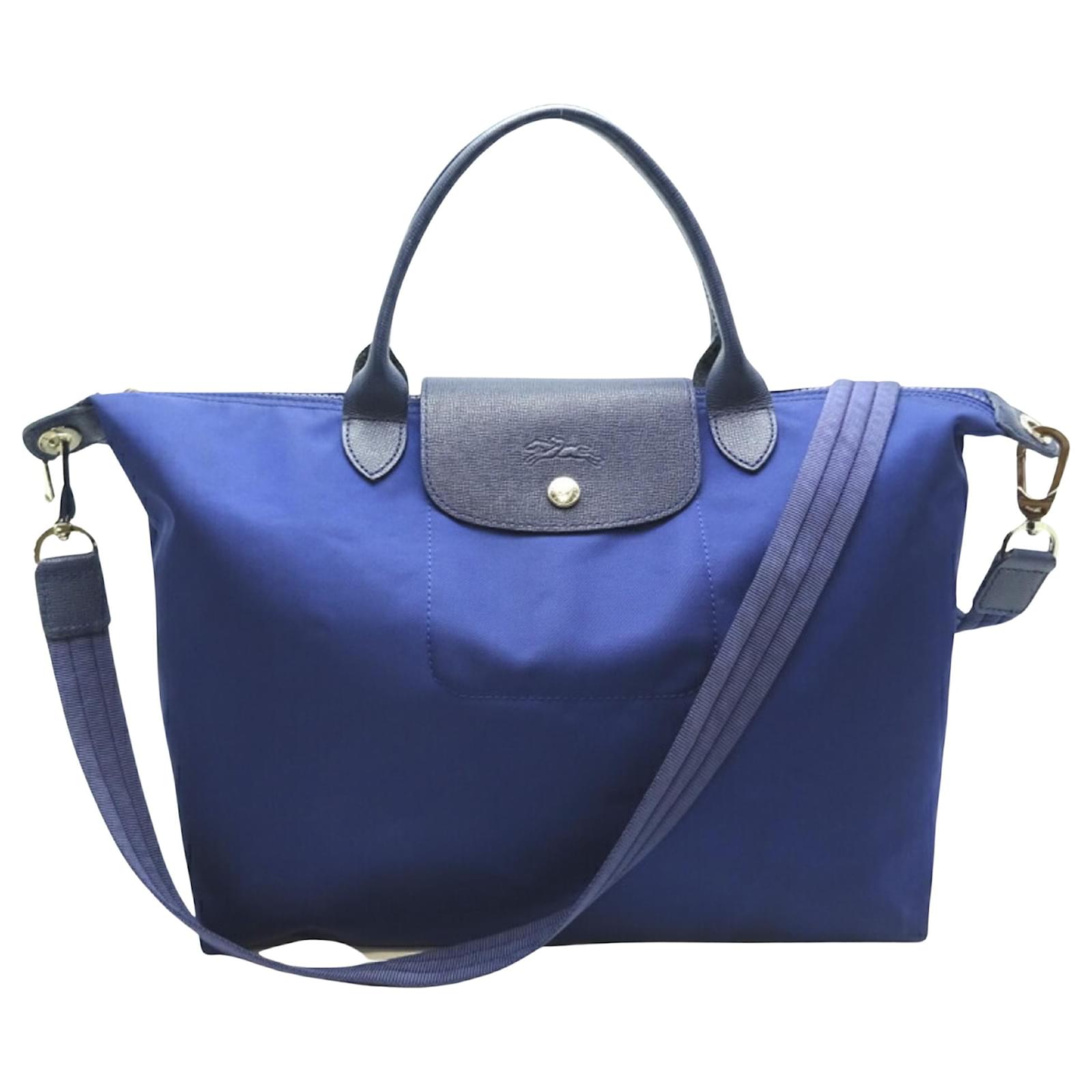 Longchamp Pliage Navy blue Synthetic ref.922630 - Joli Closet