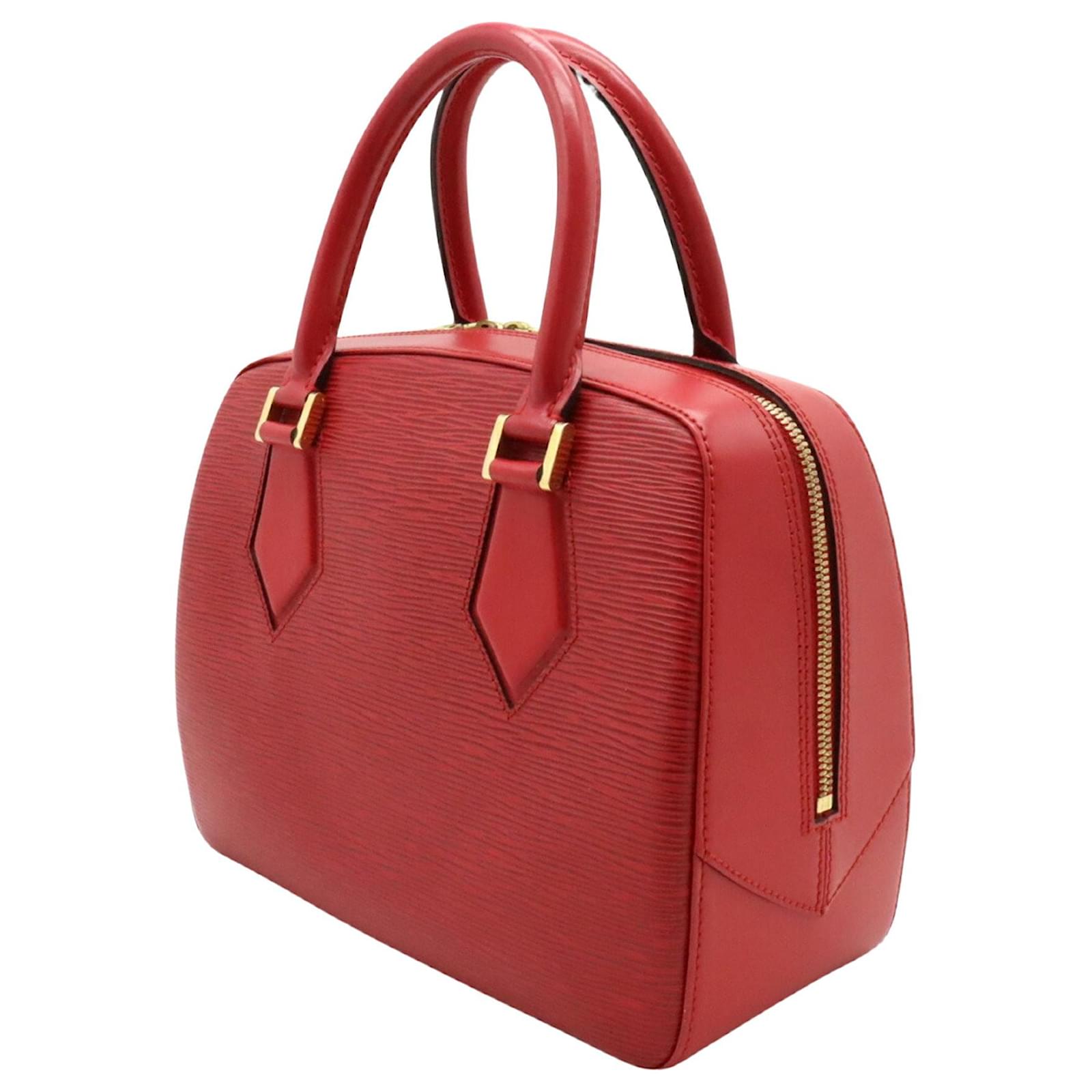 Louis Vuitton Red Epi Leather Sablon Satchel Bag Louis Vuitton