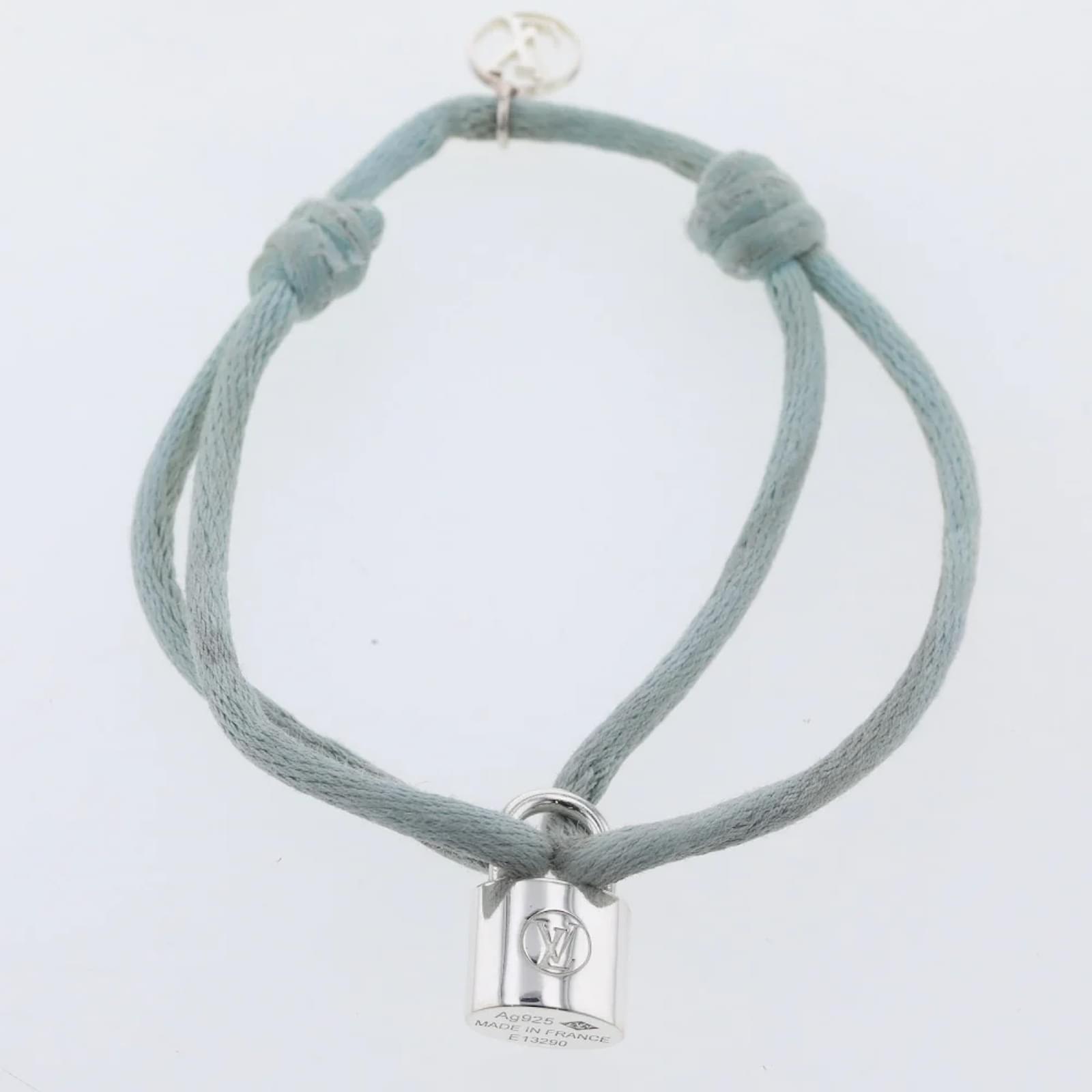 Louis Vuitton Lockit Bracelet Q05171 Blue Silver Cloth ref.925130