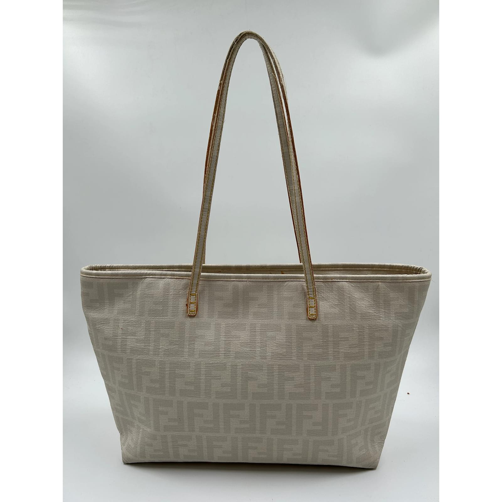 Beige Canvas Fendi Shopper Cloth Joli Closet