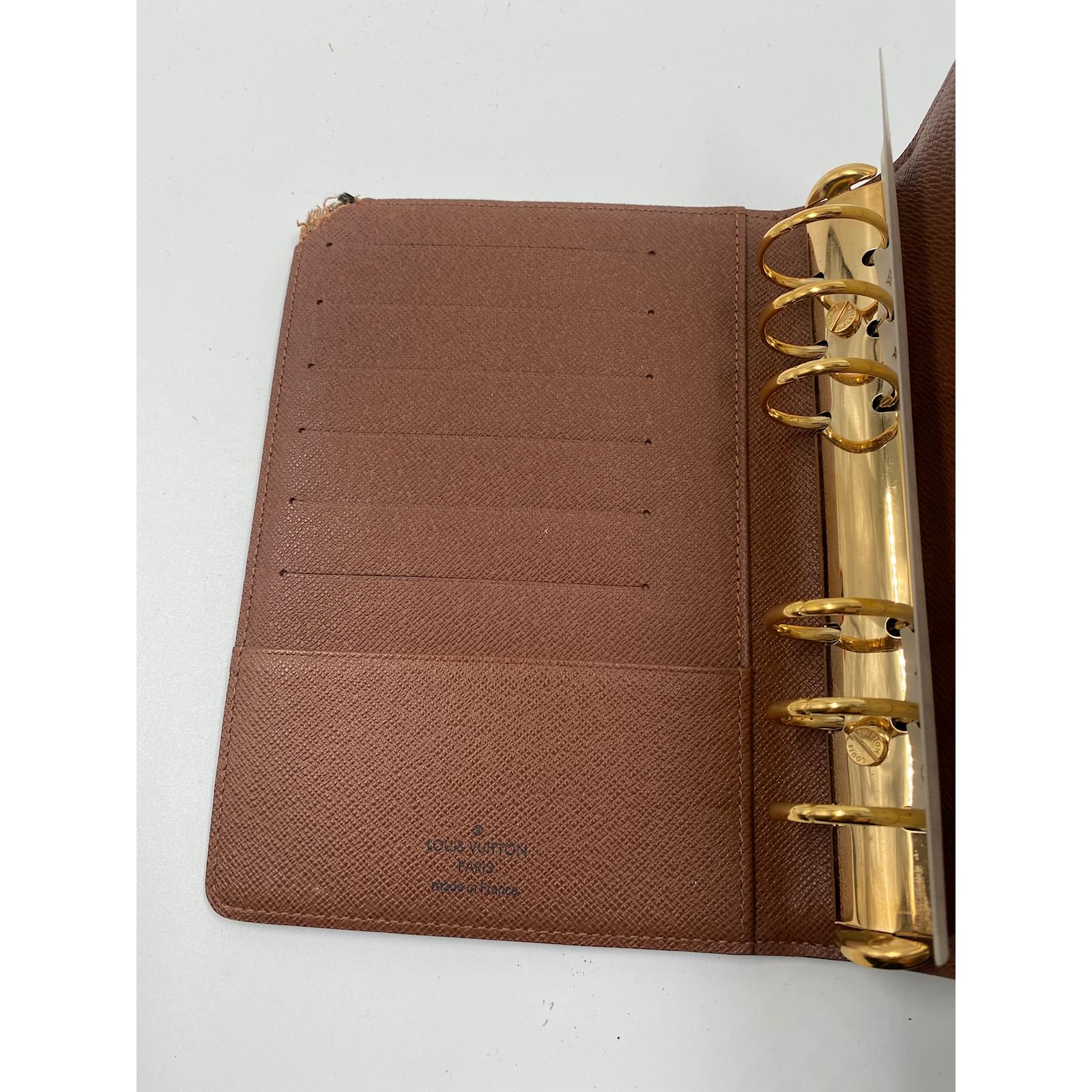 LOUIS VUITTON Styro Agenda Ballpoint Pen Metal Gold N75007 LV Auth