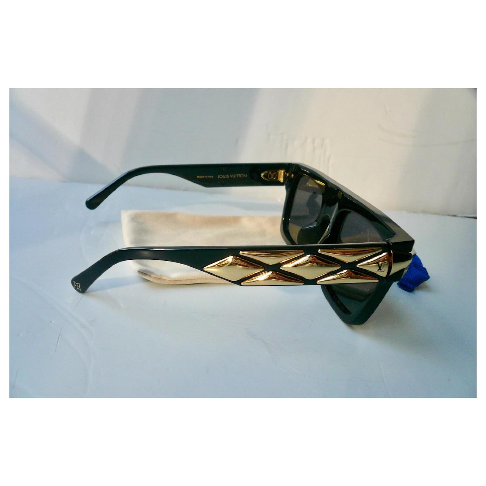 Louis Vuitton - LV Malletage Square Sunglasses - Acetate & Metal - Black - Women - Luxury