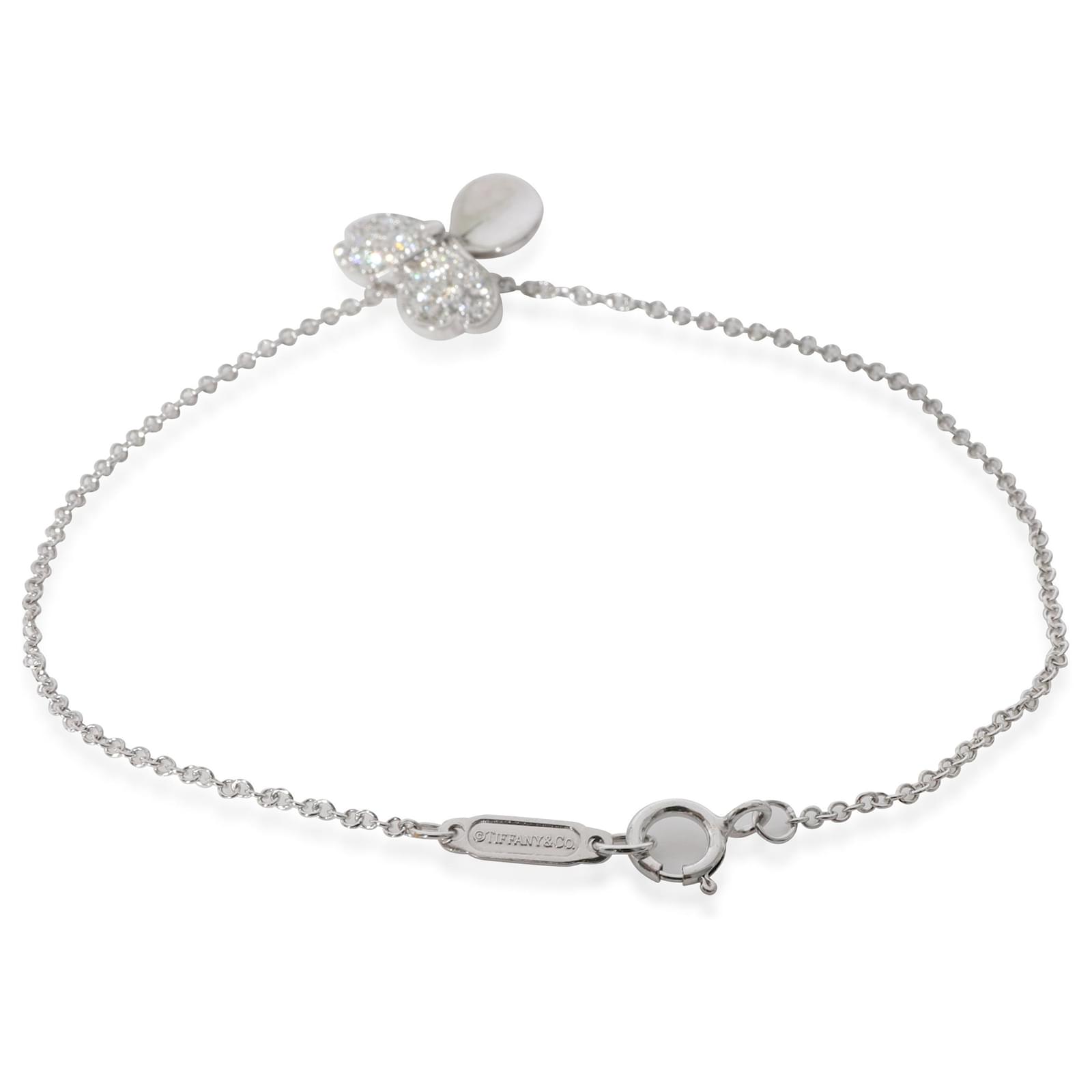 Tiffany & Co. Platinum Diamond Paper Flowers Bracelet - 950 Platinum  Station, Bracelets - TIF273136 | The RealReal