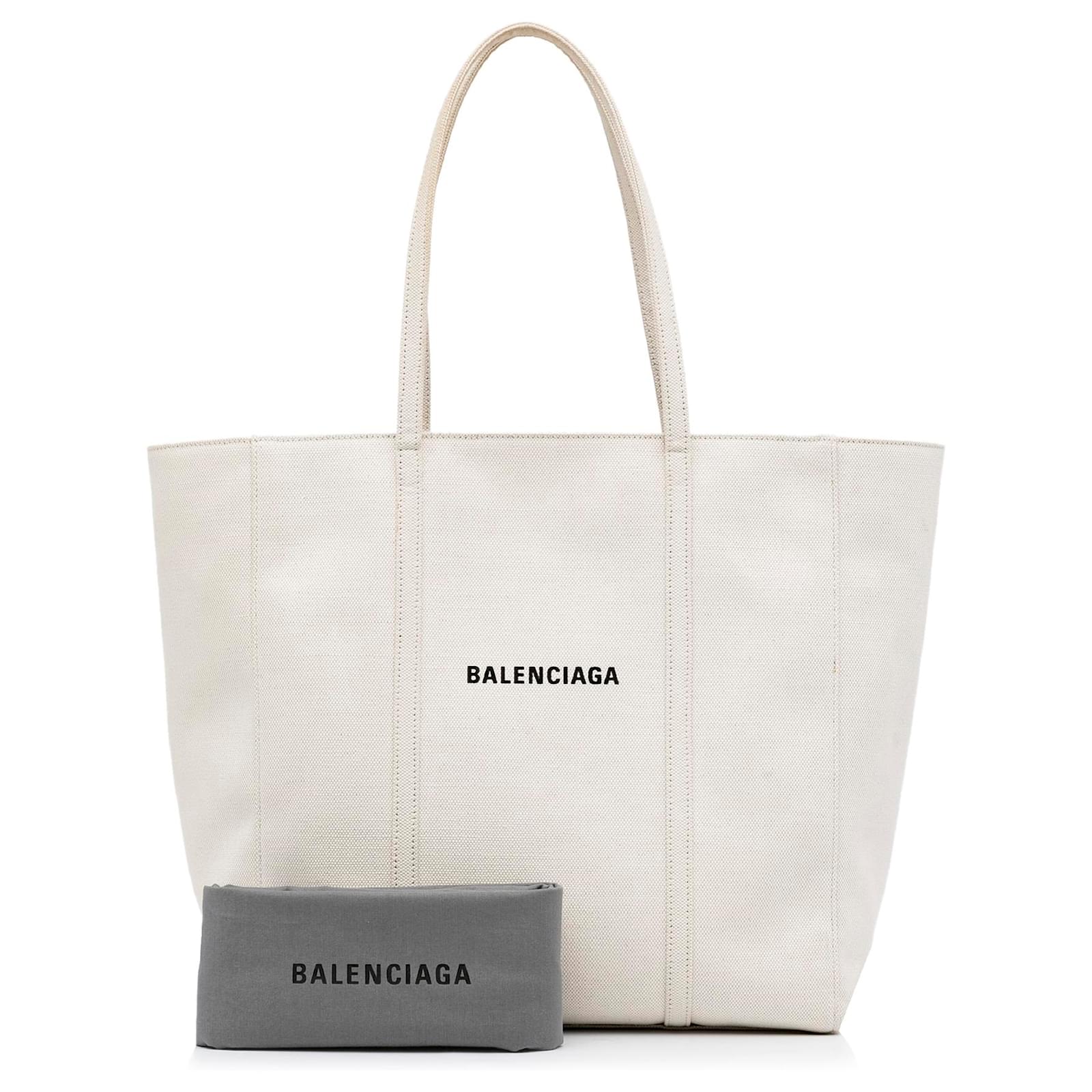 Balenciaga - Cabas Small Canvas Tote Bag - Womens - Black Cream