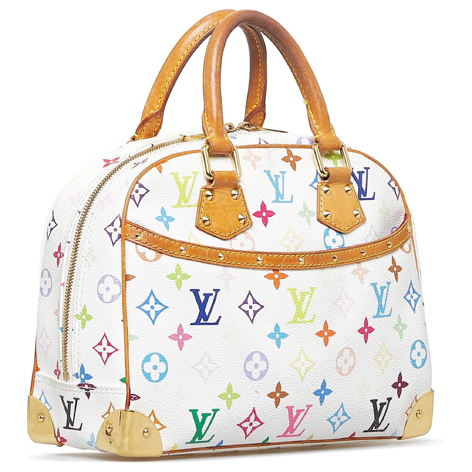 Louis Vuitton White Monogram Multicolore Trouville Multiple colors Leather  Cloth ref.927142 - Joli Closet