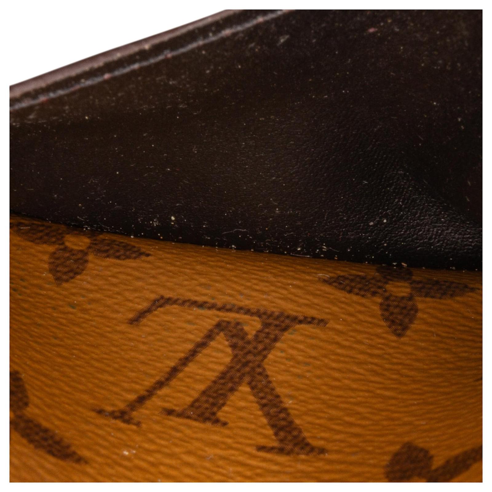 Louis Vuitton Monogram Reverse Card Holder Brown Cloth ref.802894 - Joli  Closet