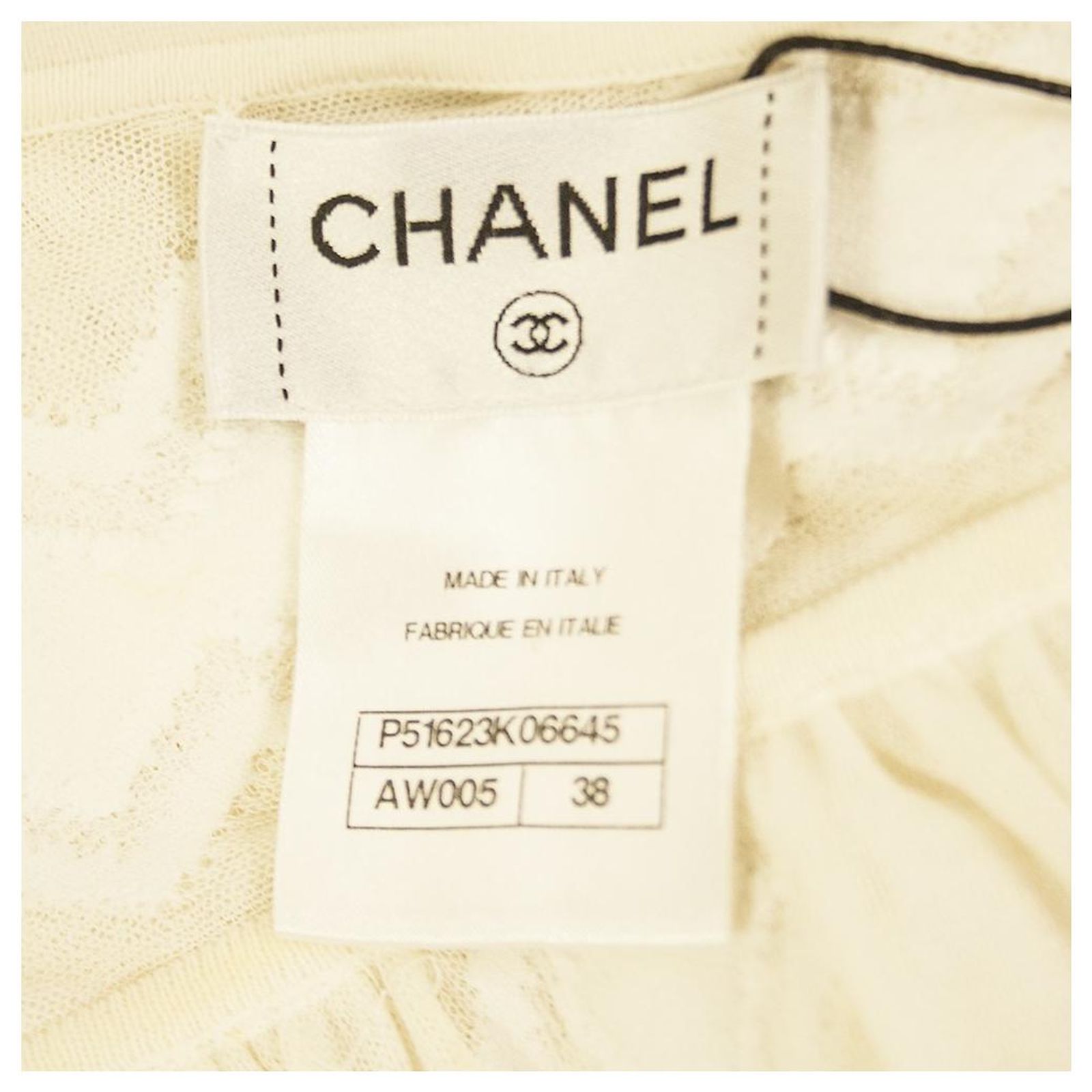 CHANEL 半袖ワンピース AW005 36 ホワイト スター ココマーク オーバー