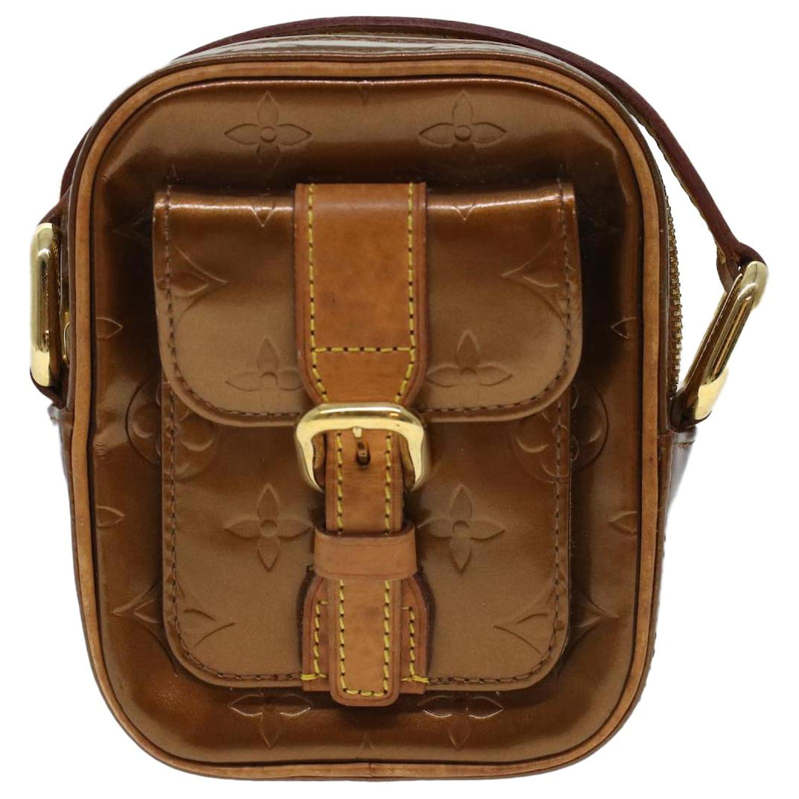 LOUIS VUITTON Vernis Christie PM Borsa a tracolla Bronzo