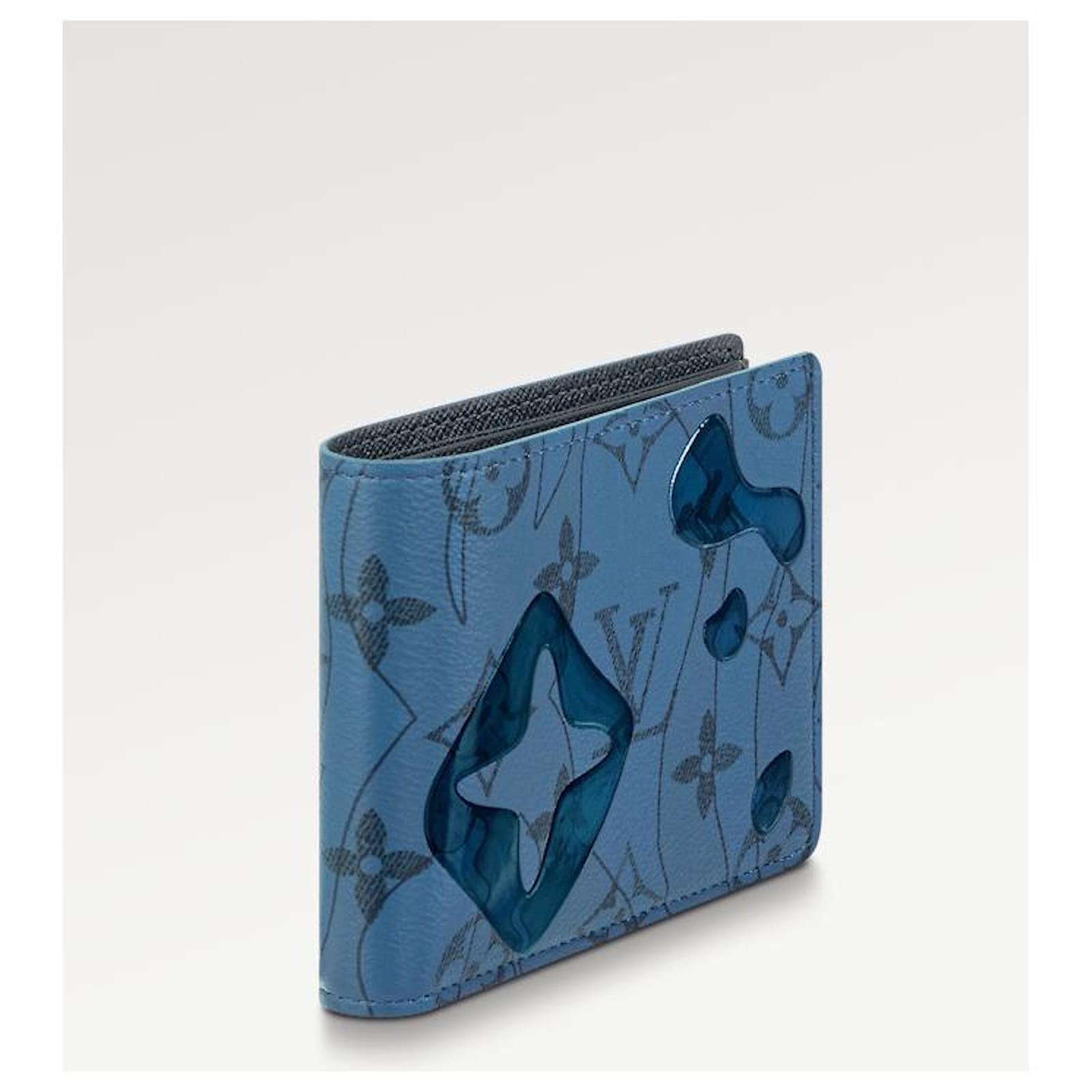Louis Vuitton LV Aquagarden Slender wallet new Blue Cloth ref.927796 - Joli  Closet