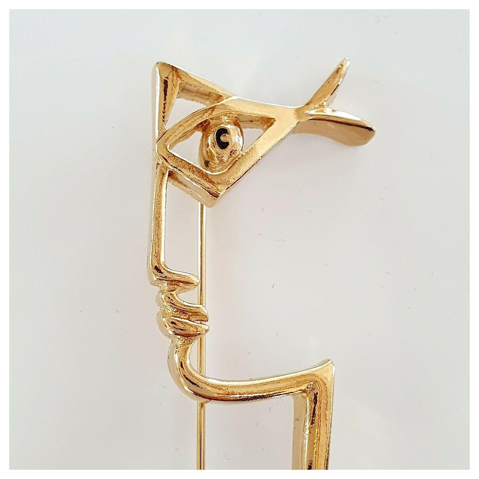 Broche Jean Cocteau édition Limitée 1997 - Chat Noir - N°2 - Métal - Occasion Parfait état