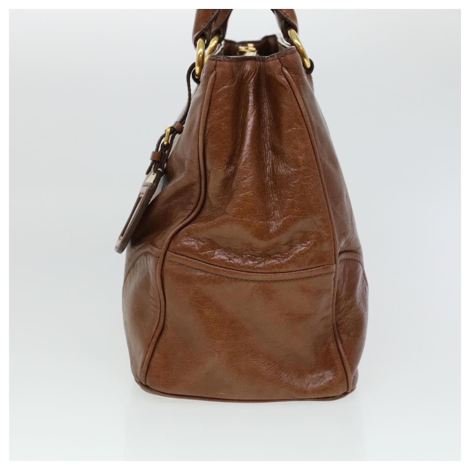 PRADA Shoulder Bag Leather 2way Brown Auth 41946 ref.927951