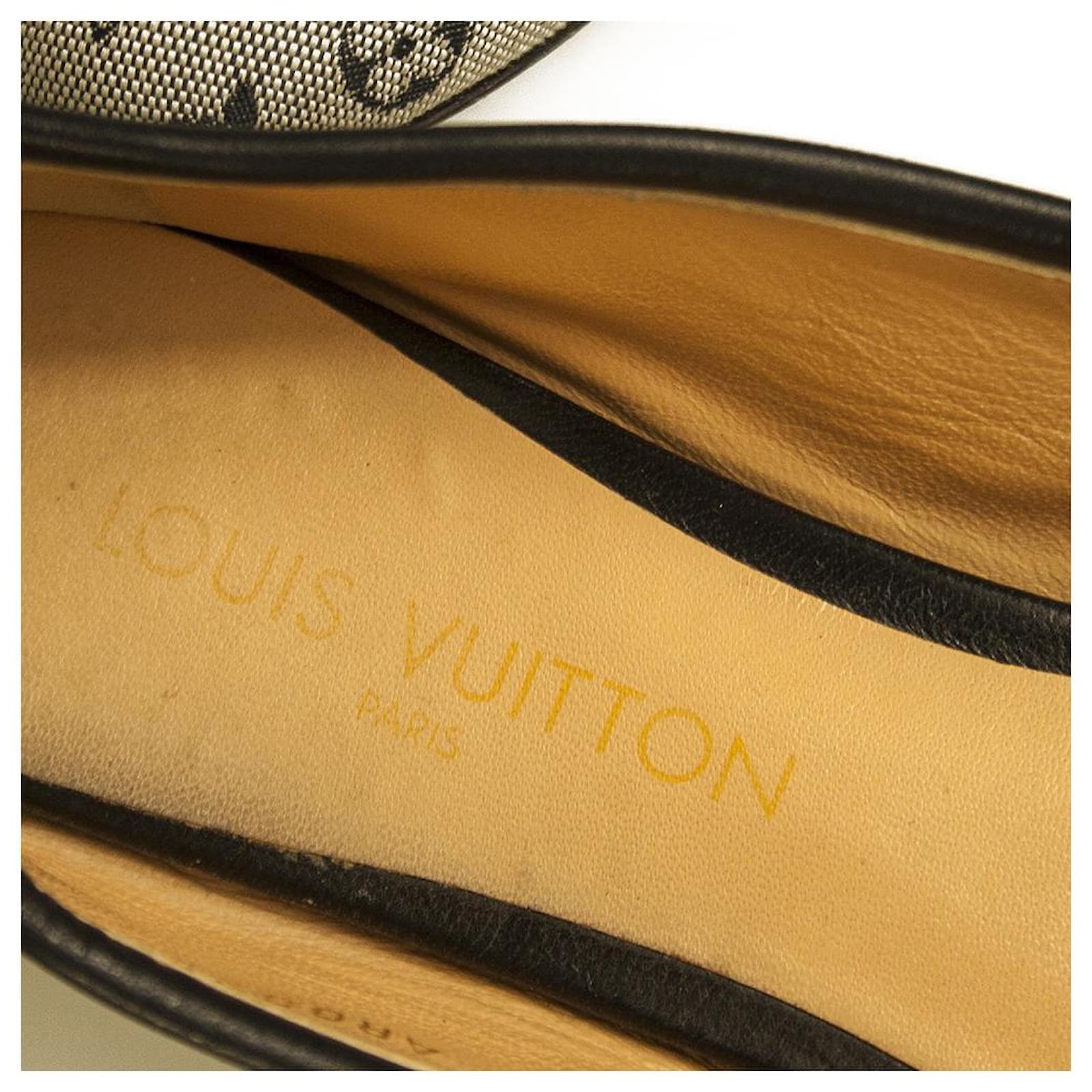 Louis Vuitton Gray Blue Monogram LV Cloth Bow ballerina ballet flats Shoes  39,5 Grey Cotton ref.928281 - Joli Closet